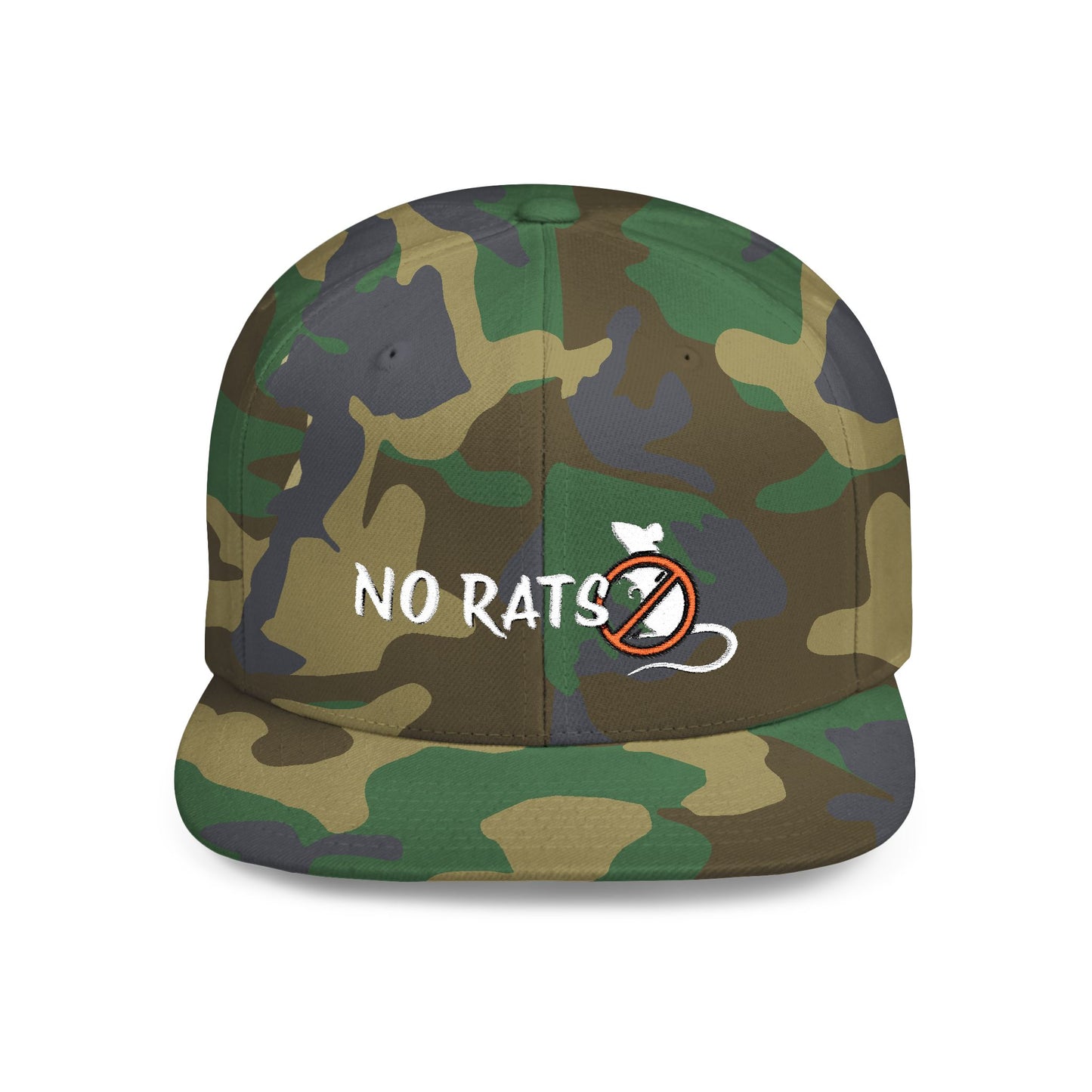 No Rats Flat Bill Snapback l No Snitches l No Tattletales l No Snakes