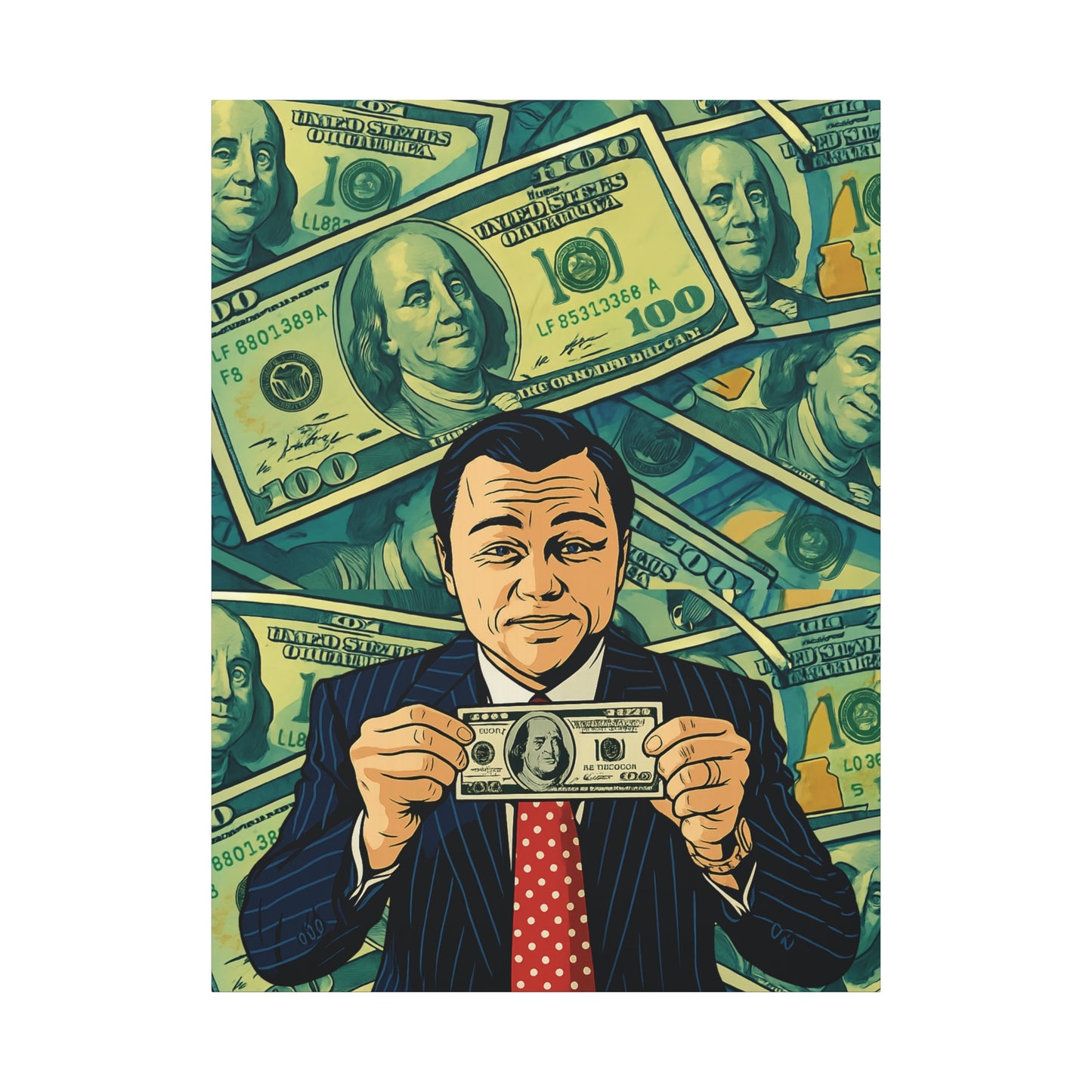 Sell Me This Canvas” – Inspired by The Wolf of Wall Street - Money Motivation Canvas Wall Art - Stretched Matte Print
