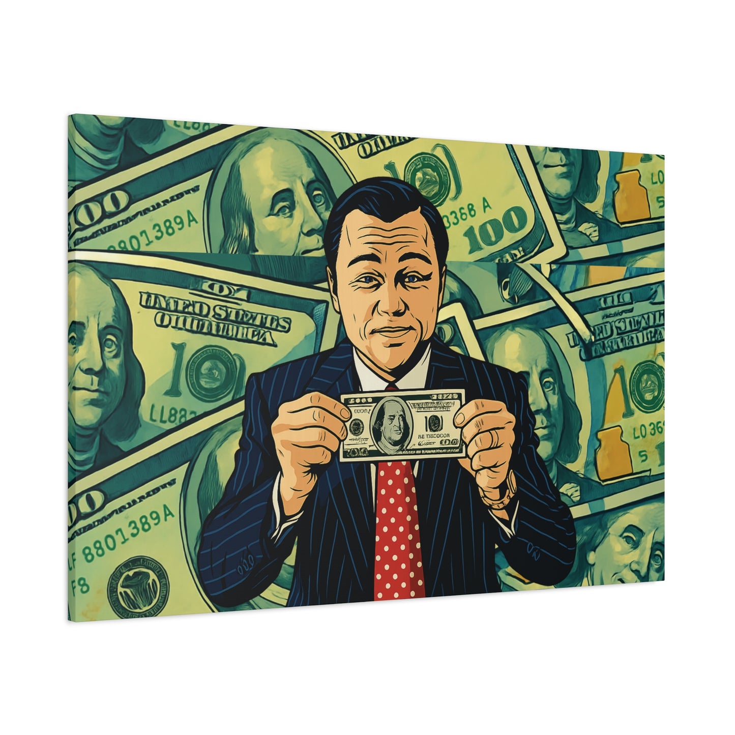 Sell Me This Canvas” – Inspired by The Wolf of Wall Street - Money Motivation Canvas Wall Art - Stretched Matte Print