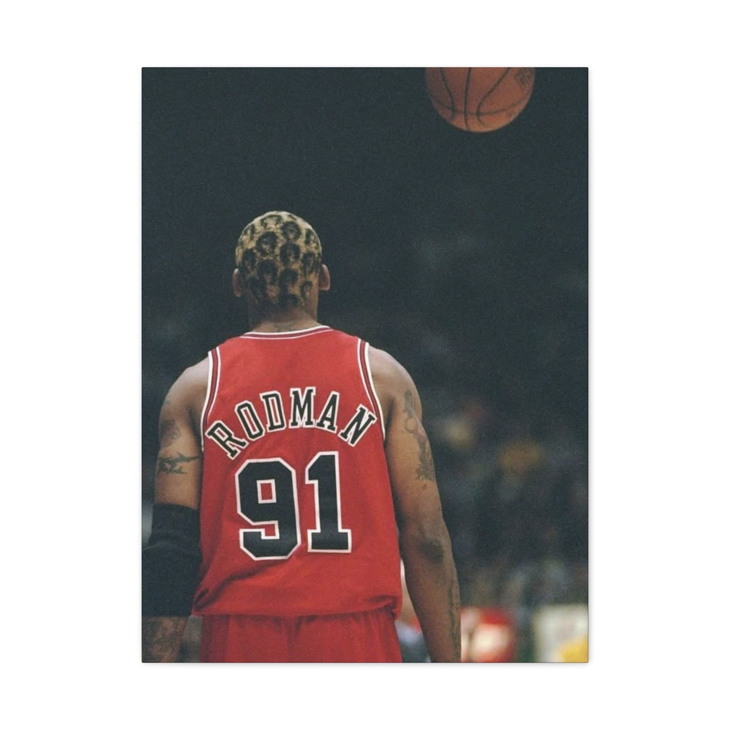 Dennis Rodman Canvas Wall Art - Stretched Matte Print for Basketball Fans
