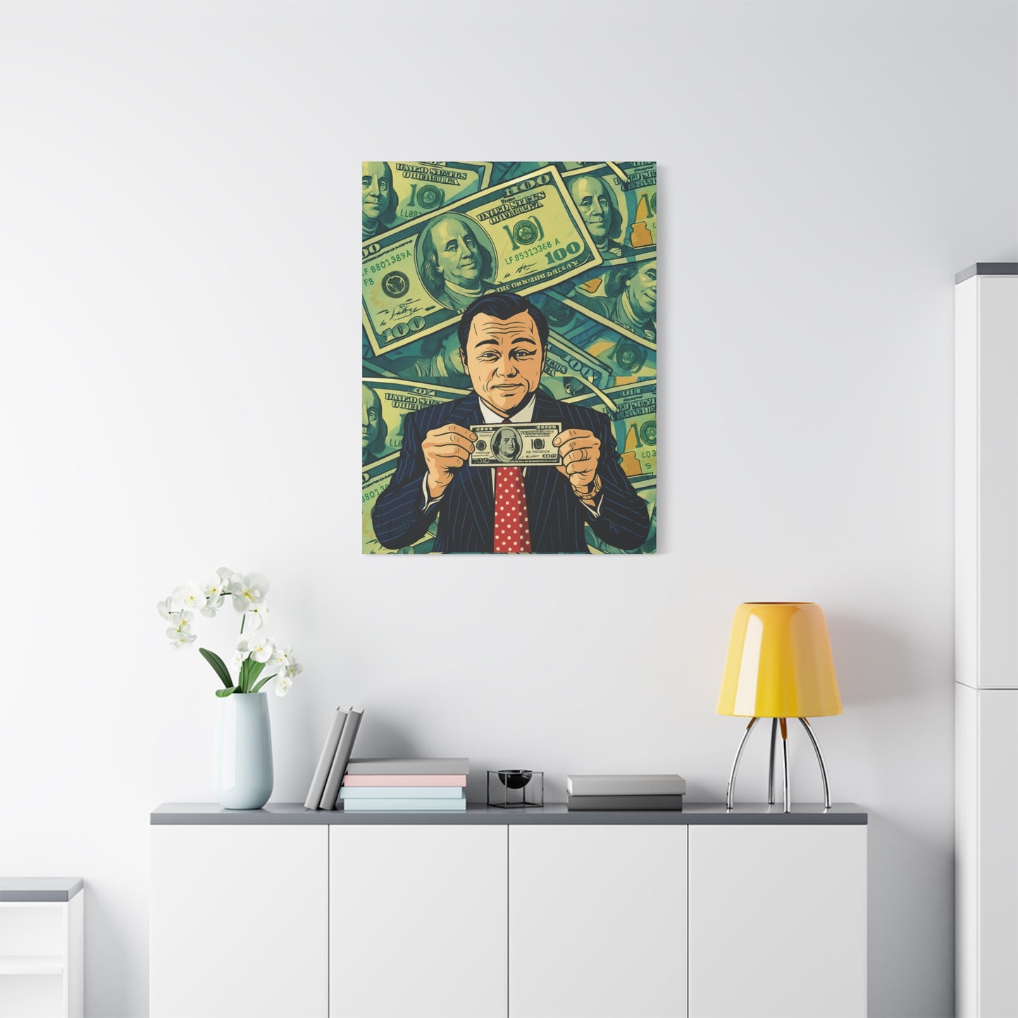 Sell Me This Canvas” – Inspired by The Wolf of Wall Street - Money Motivation Canvas Wall Art - Stretched Matte Print