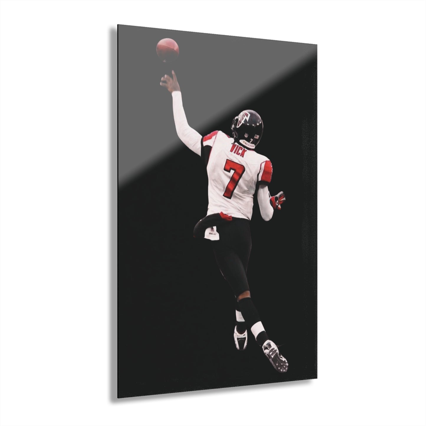 Mike Vick Falcons #7 MVP Madden Dynamic Sports Acrylic Print - French Cleat Hanging Decor for Athletes