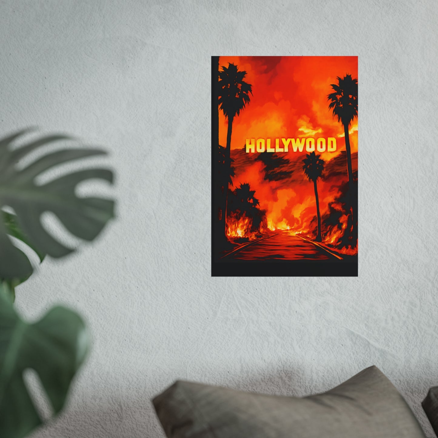 Hollywood Fine Art Poster - Bold Sunset Landscape Wall Decor