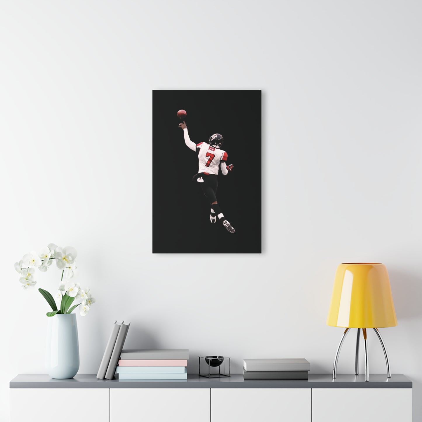 Mike Vick Falcons #7 MVP Madden Dynamic Sports Acrylic Print - French Cleat Hanging Decor for Athletes