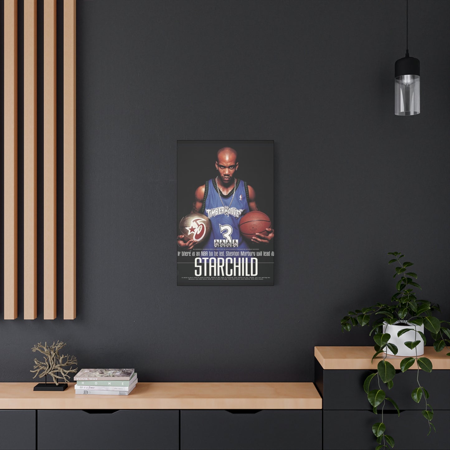 Starchild – Stephon Marbury Timberwolves Rookie Year Wall Art - Starchild Basketball Poster - Perfect for Sports Fans