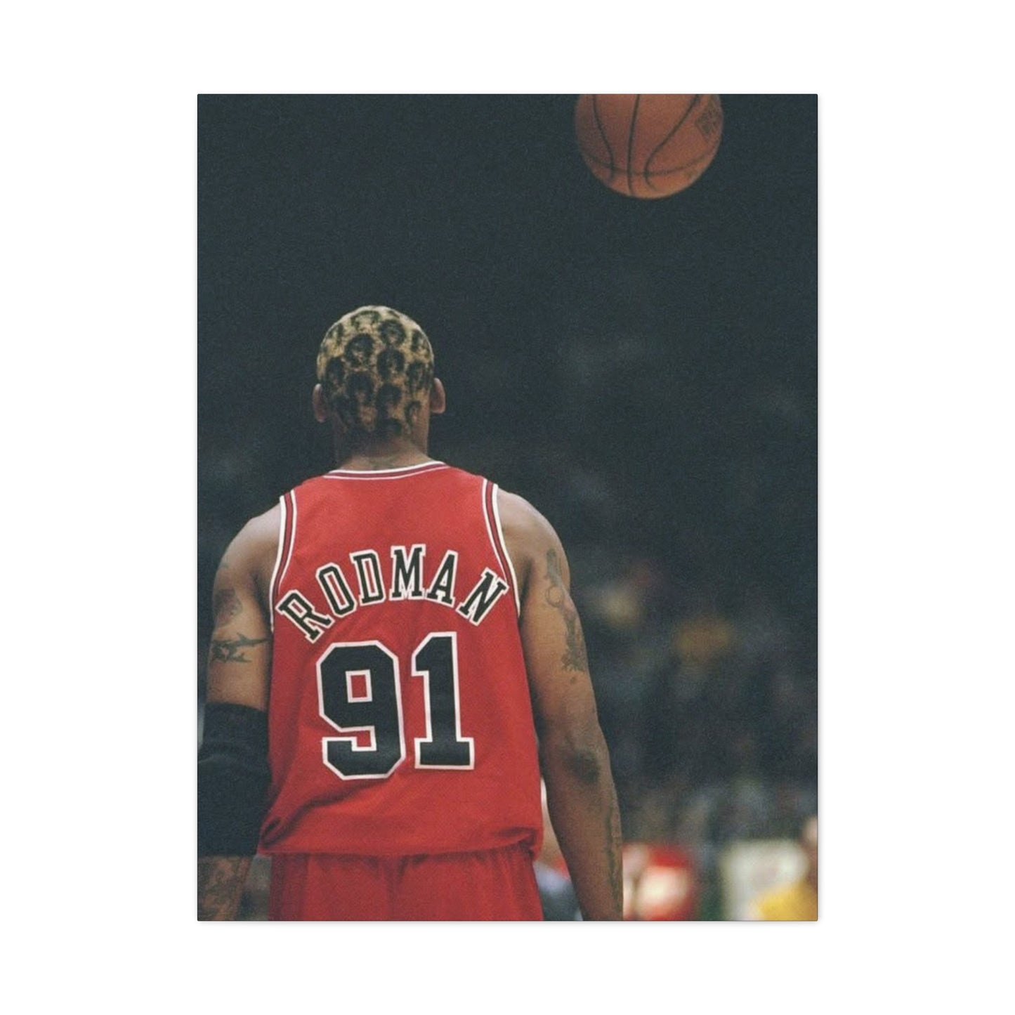 Dennis Rodman Canvas Wall Art - Stretched Matte Print for Basketball Fans