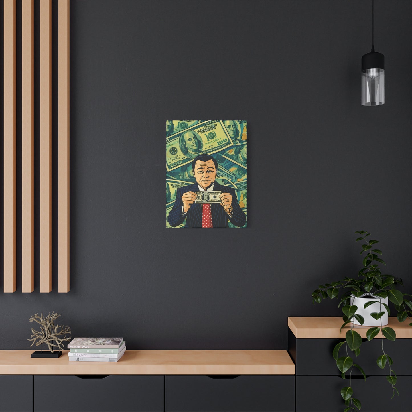 Sell Me This Canvas” – Inspired by The Wolf of Wall Street - Money Motivation Canvas Wall Art - Stretched Matte Print