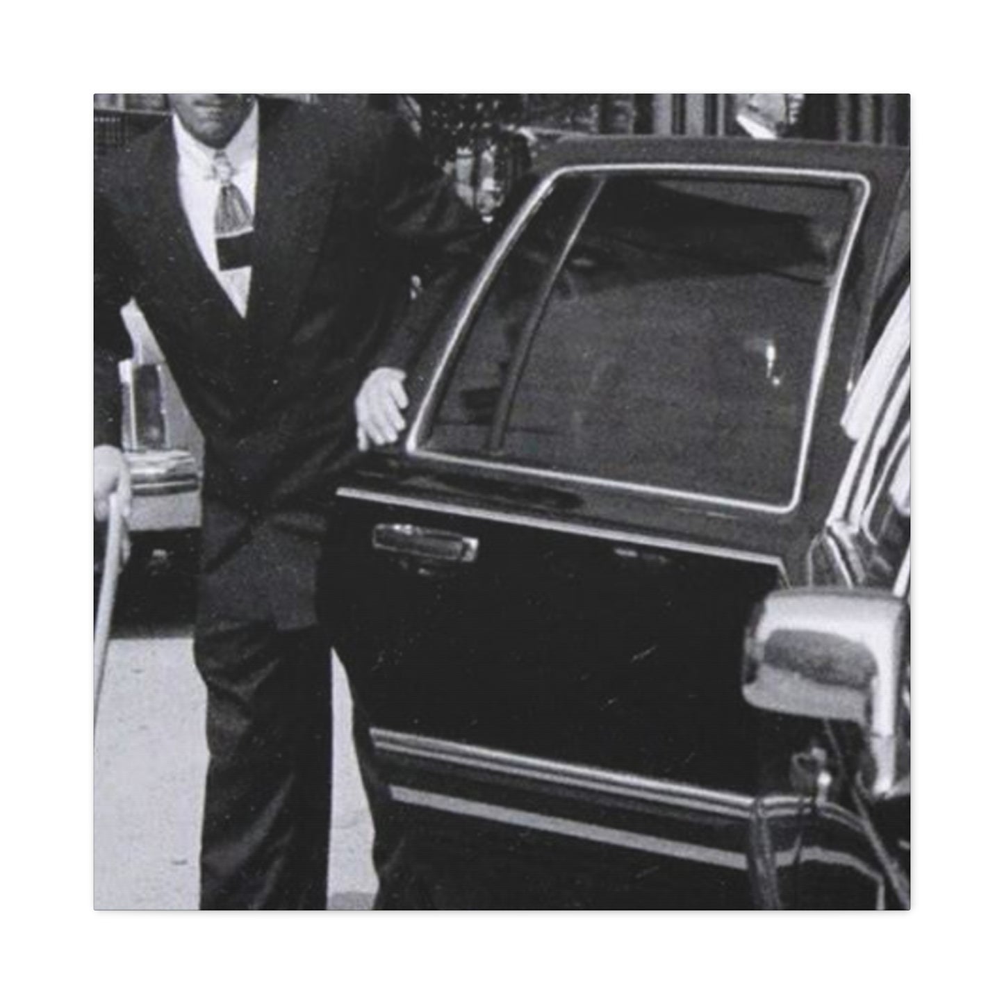 The Streets Are Watching _ Skinny Joey Merlino Vintage Black and White Canvas Art - 1.25" Stretched Matte Print