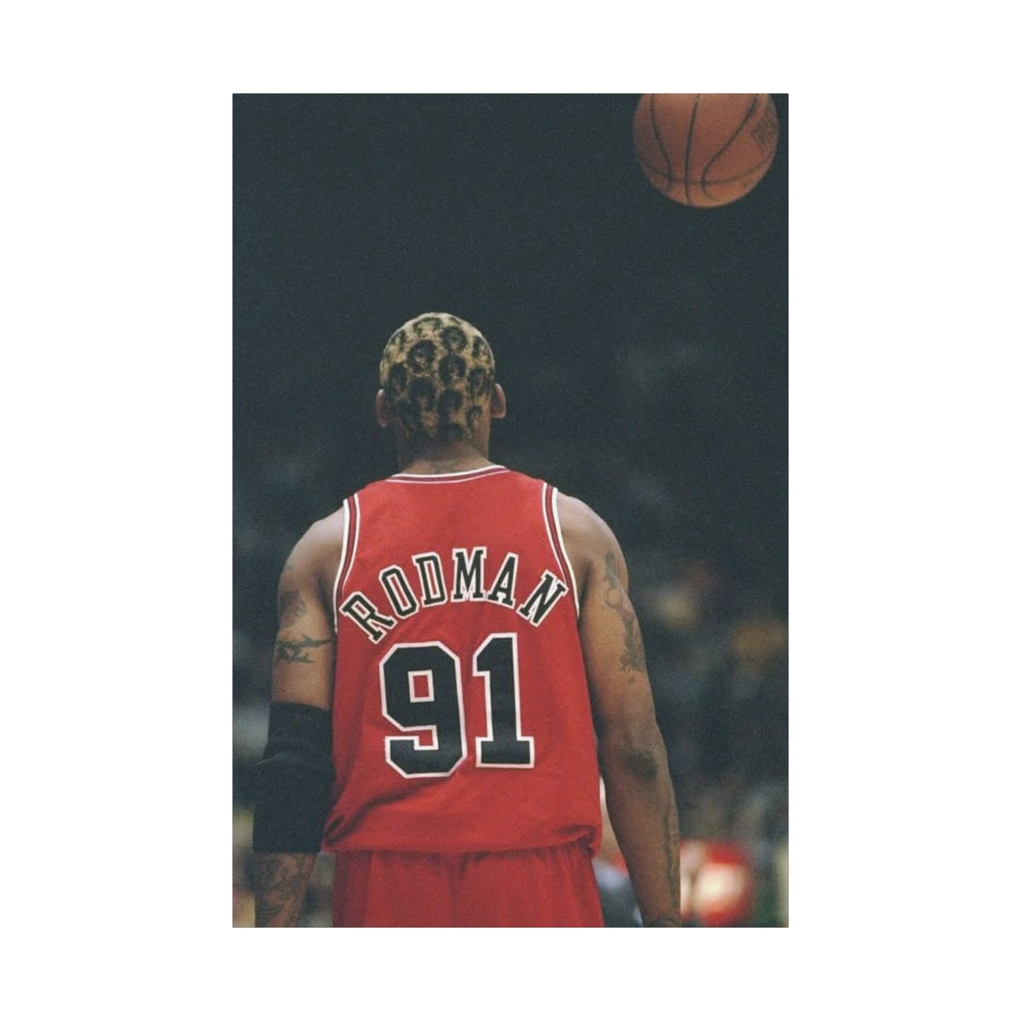 Dennis Rodman Canvas Wall Art - Stretched Matte Print for Basketball Fans