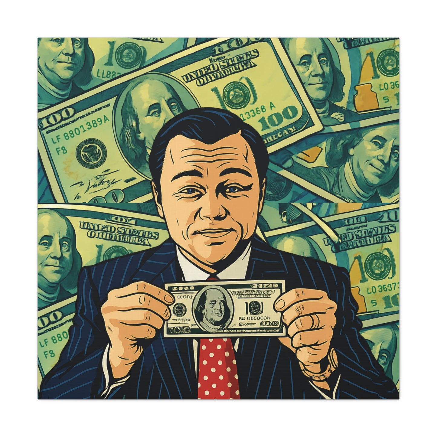Sell Me This Canvas” – Inspired by The Wolf of Wall Street - Money Motivation Canvas Wall Art - Stretched Matte Print
