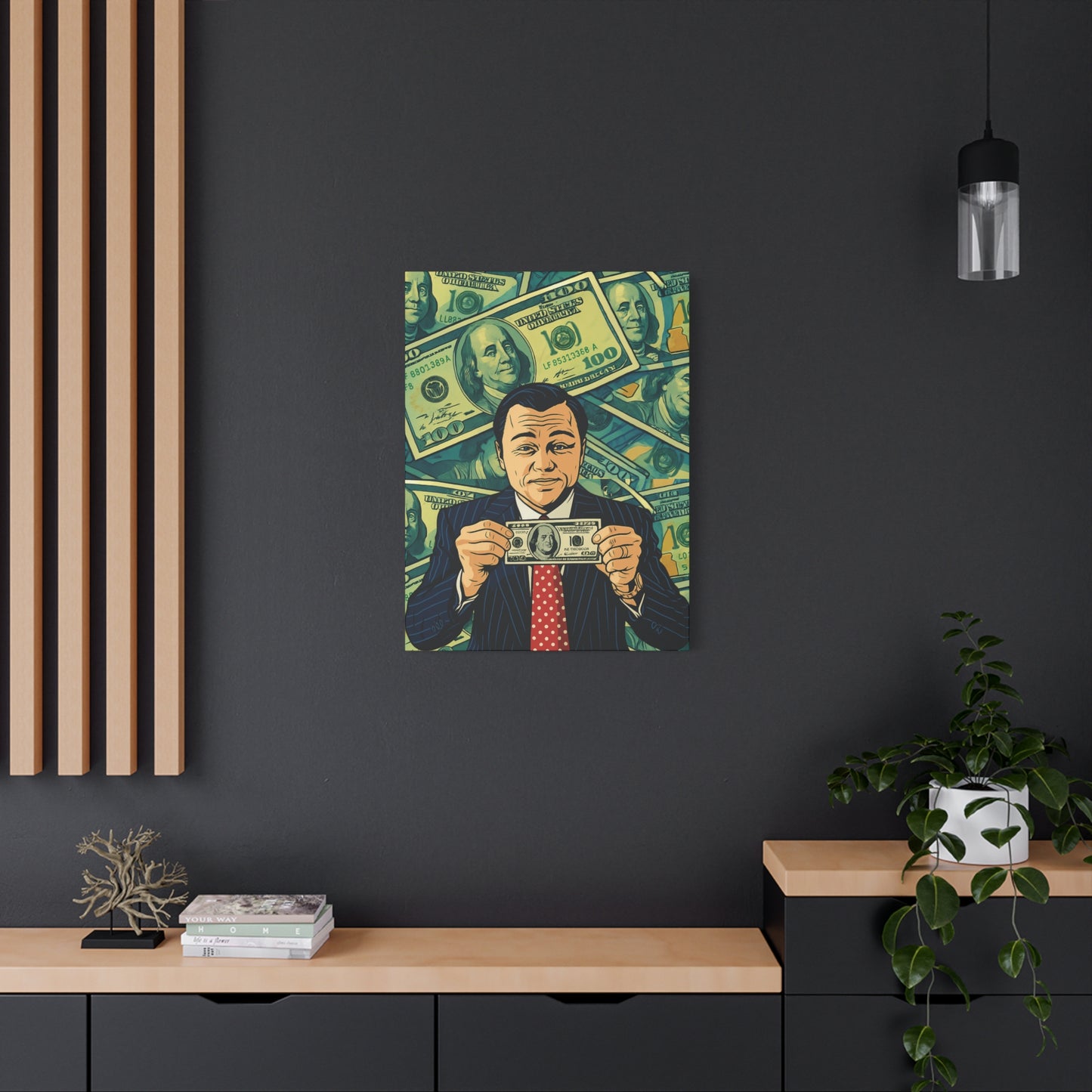 Sell Me This Canvas” – Inspired by The Wolf of Wall Street - Money Motivation Canvas Wall Art - Stretched Matte Print