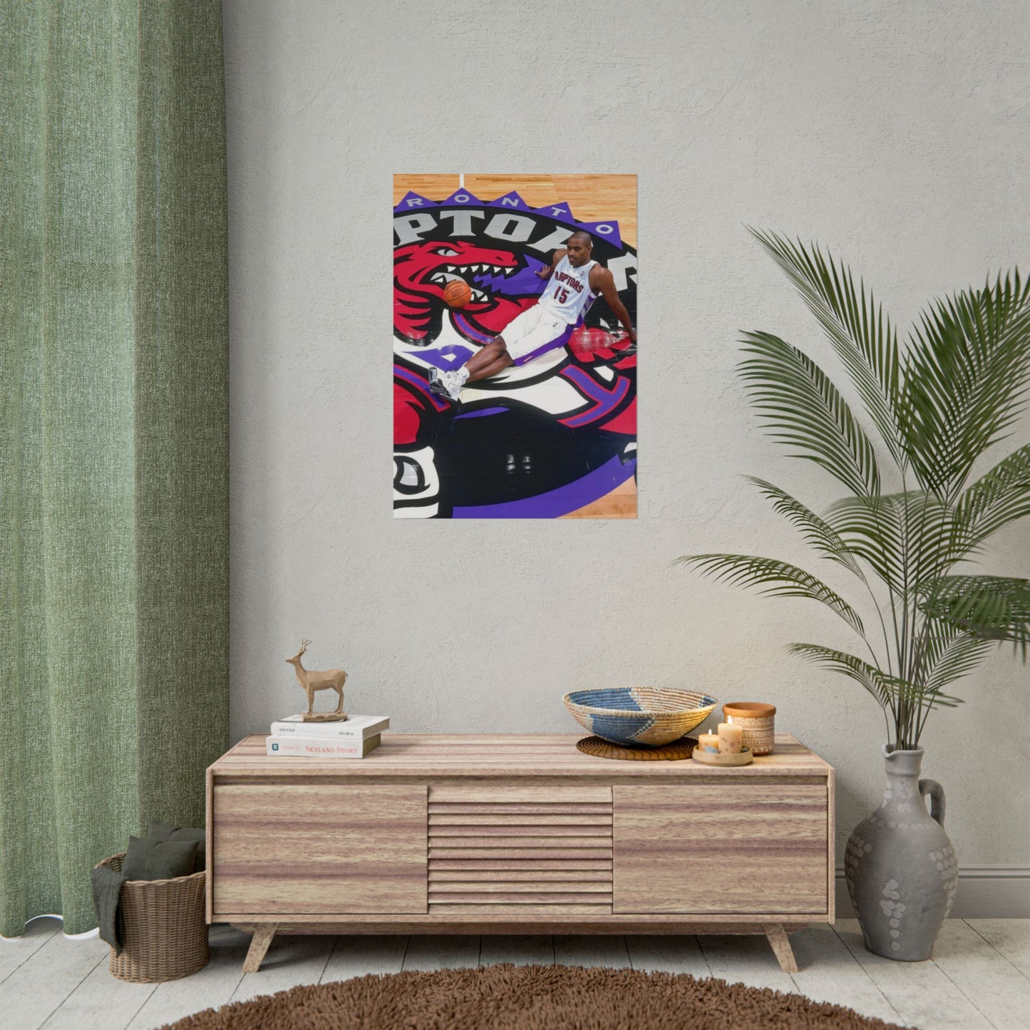 Vince Carter Toronto Raptors Rolled Poster - Basketball Fan Art for Sports Enthusiasts