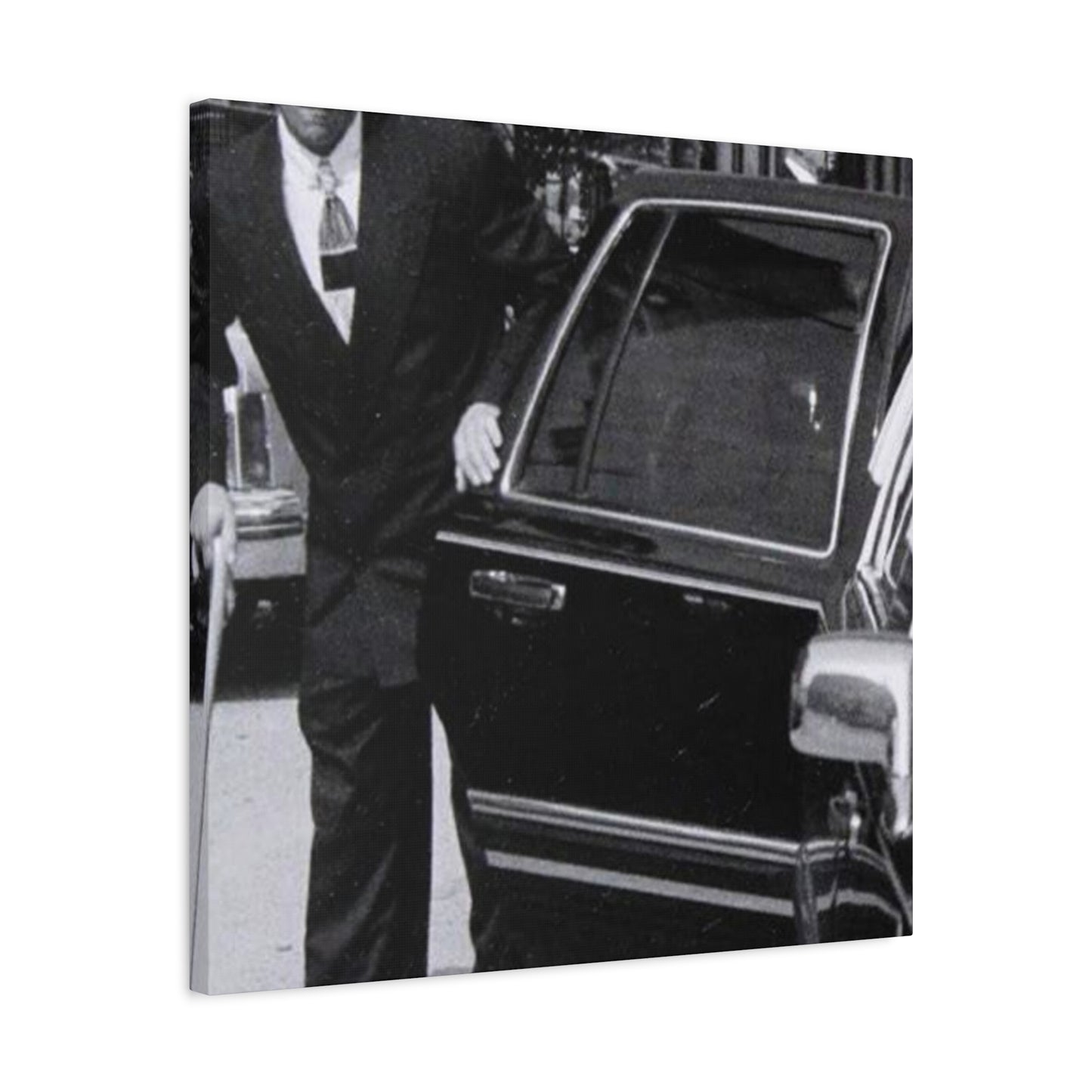 The Streets Are Watching _ Skinny Joey Merlino Vintage Black and White Canvas Art - 1.25" Stretched Matte Print