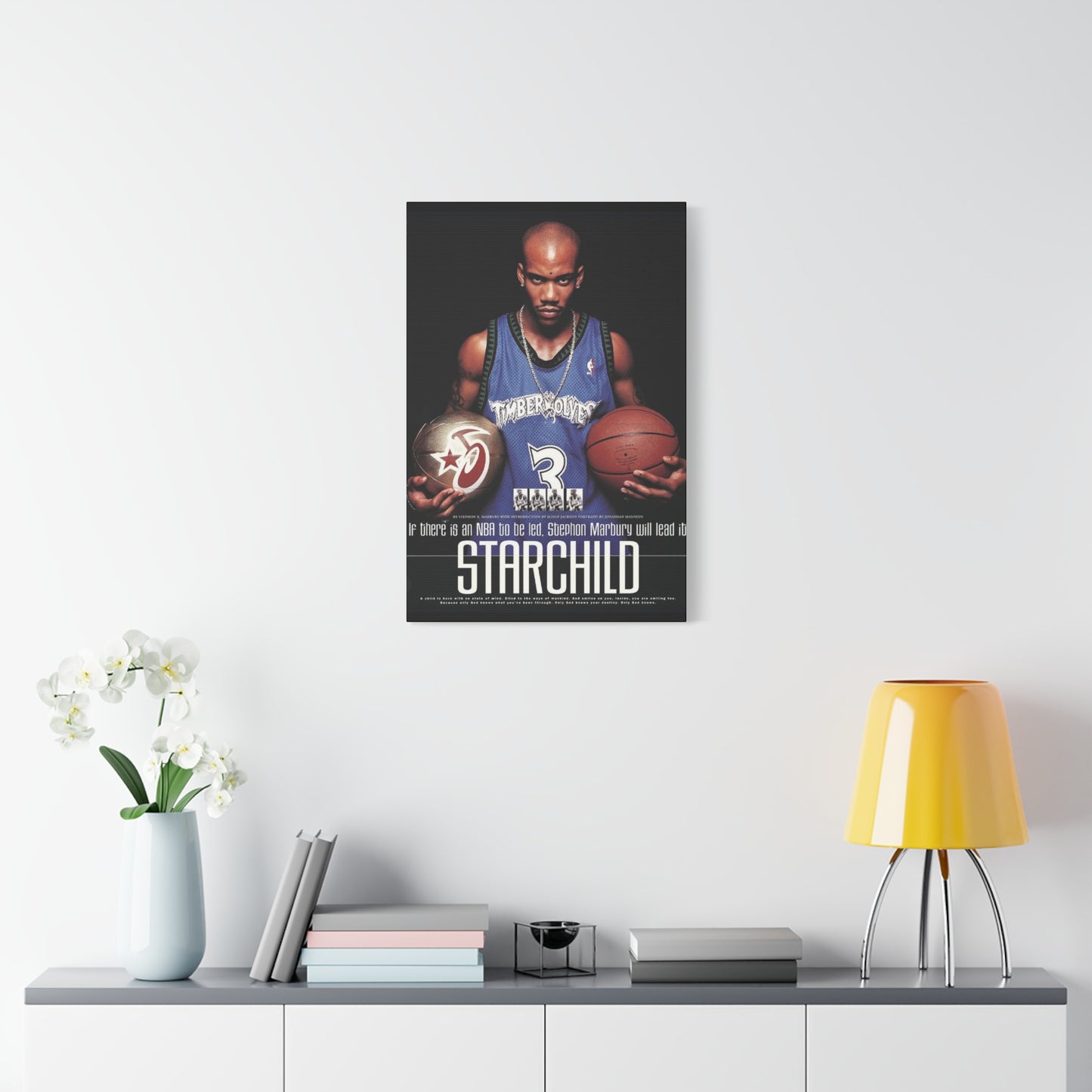 Starchild – Stephon Marbury Timberwolves Rookie Year Wall Art - Starchild Basketball Poster - Perfect for Sports Fans