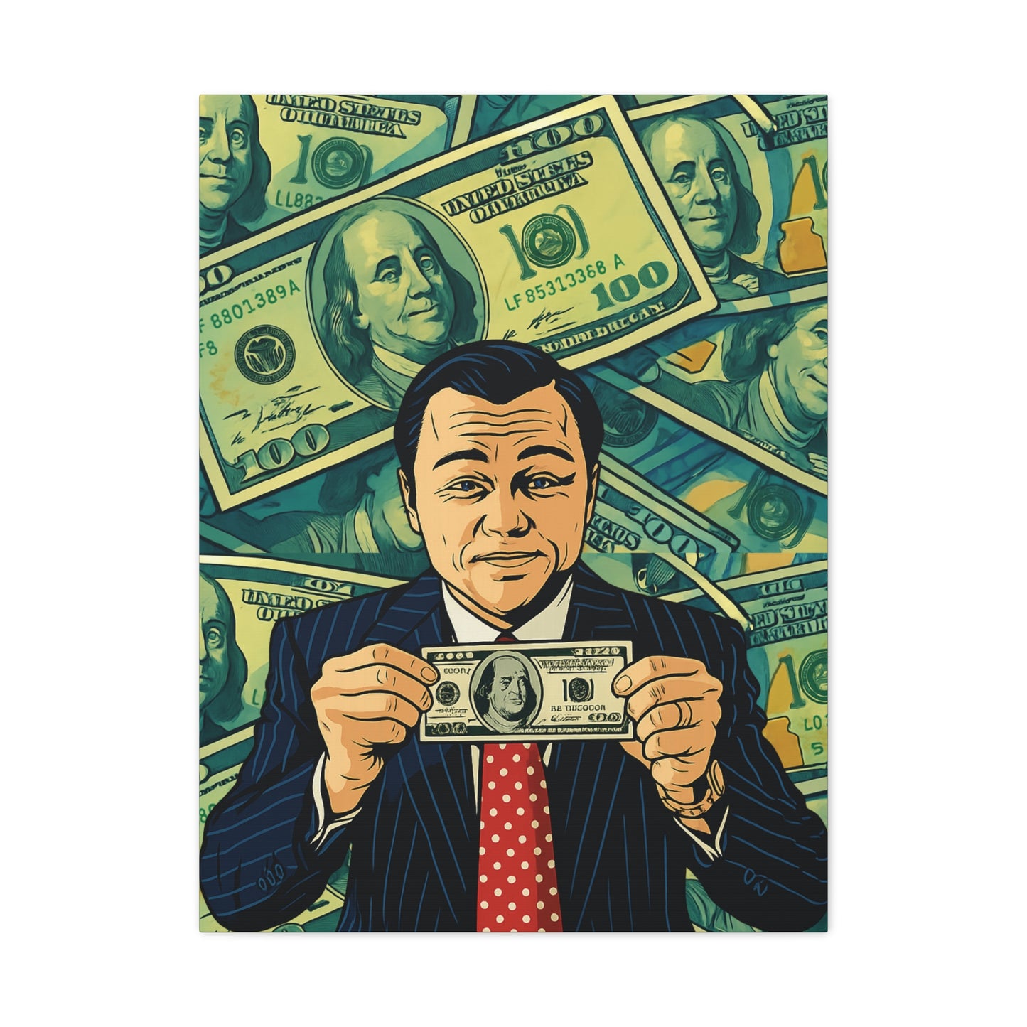 Sell Me This Canvas” – Inspired by The Wolf of Wall Street - Money Motivation Canvas Wall Art - Stretched Matte Print