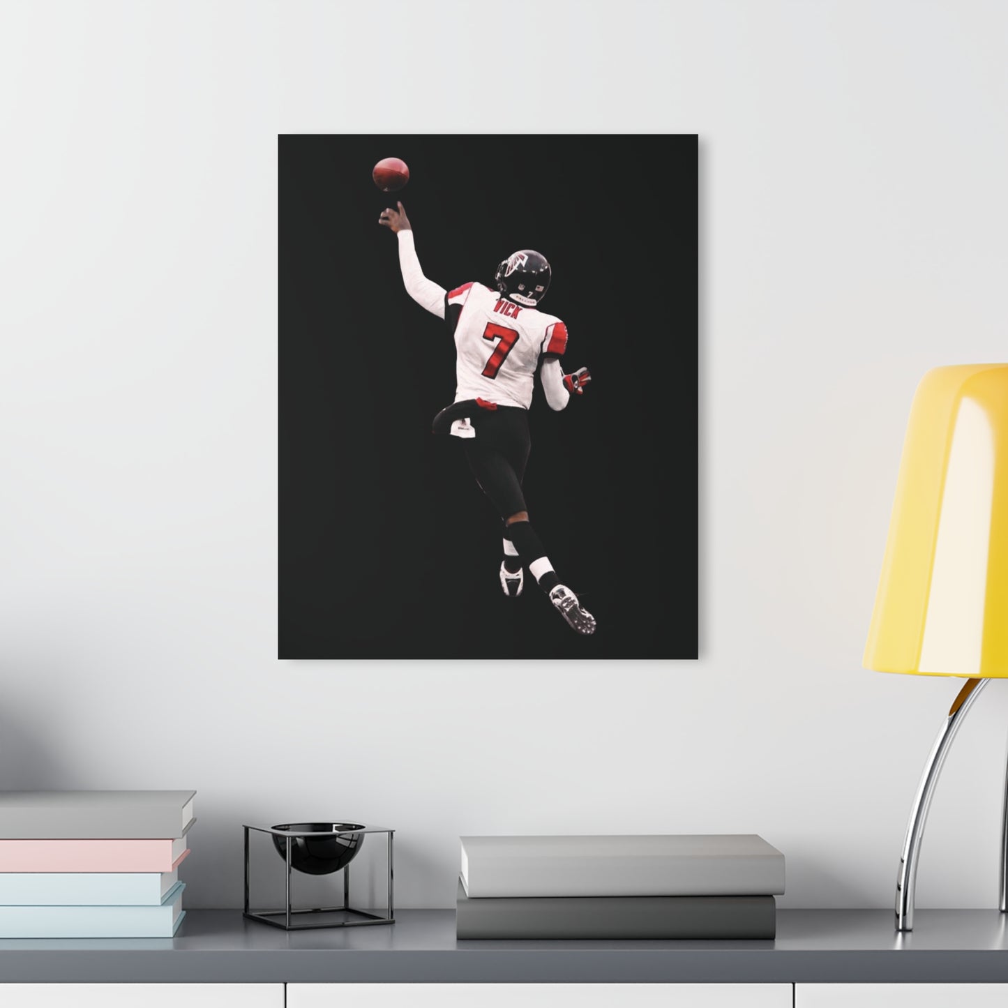 Mike Vick Falcons #7 MVP Madden Dynamic Sports Acrylic Print - French Cleat Hanging Decor for Athletes