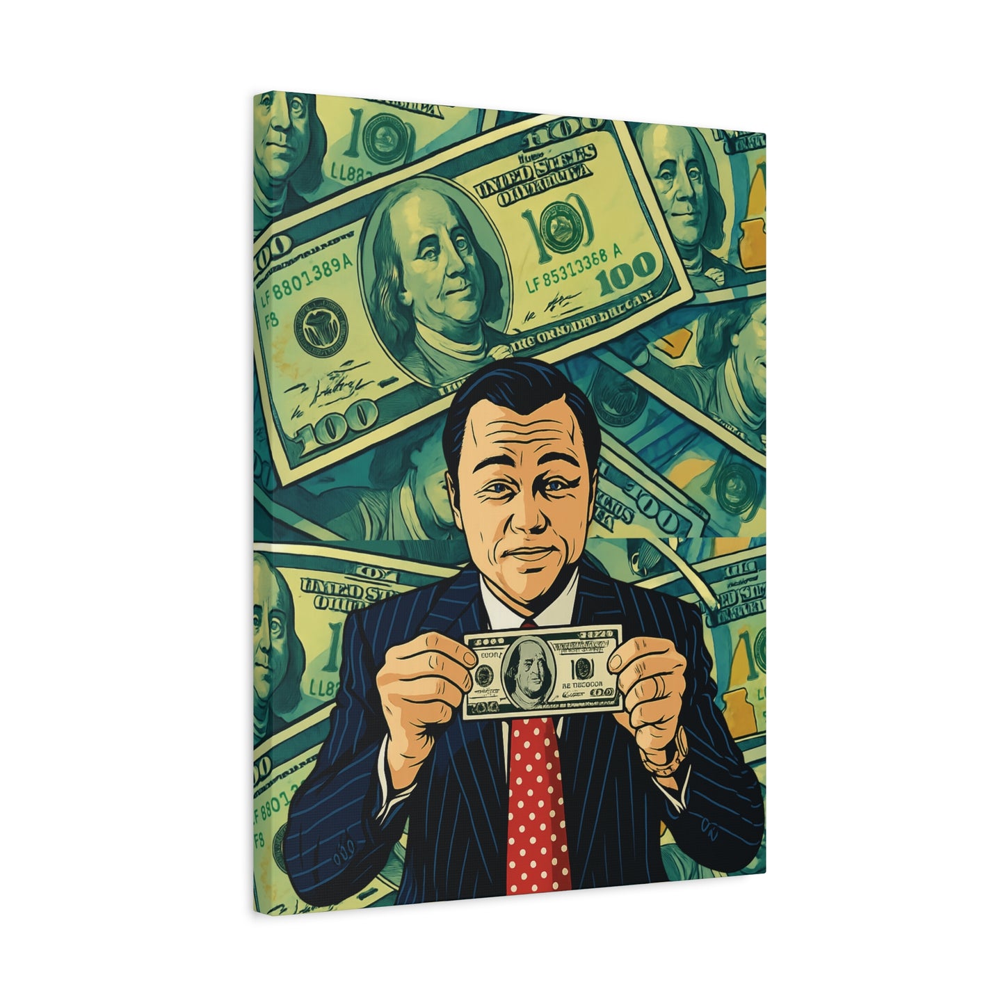 Sell Me This Canvas” – Inspired by The Wolf of Wall Street - Money Motivation Canvas Wall Art - Stretched Matte Print