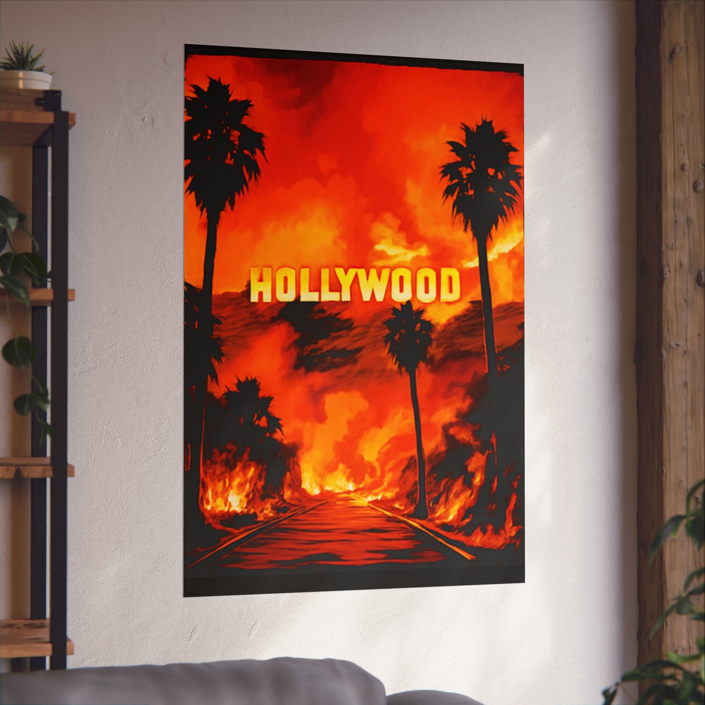 Hollywood Fine Art Poster - Bold Sunset Landscape Wall Decor