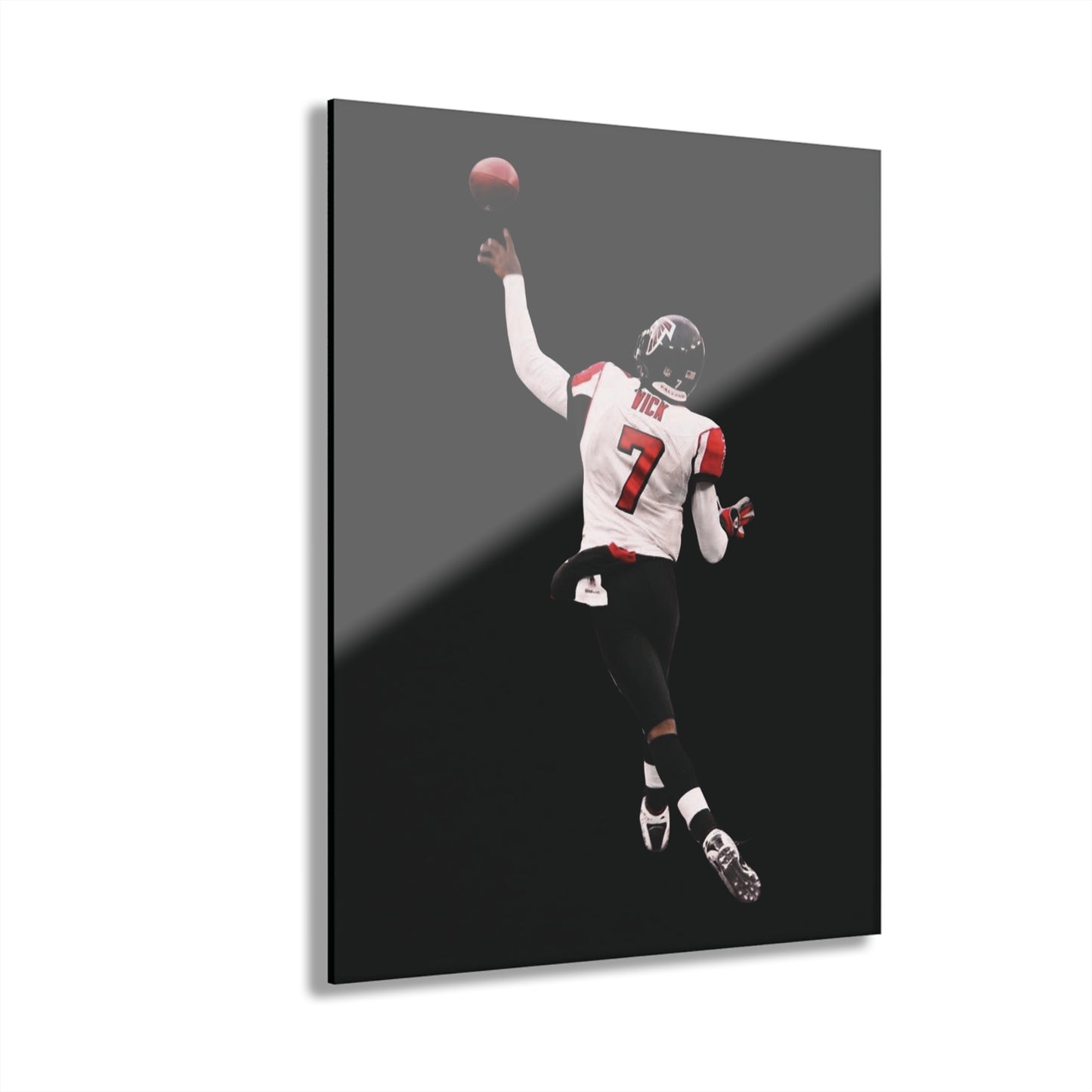Mike Vick Falcons #7 MVP Madden Dynamic Sports Acrylic Print - French Cleat Hanging Decor for Athletes