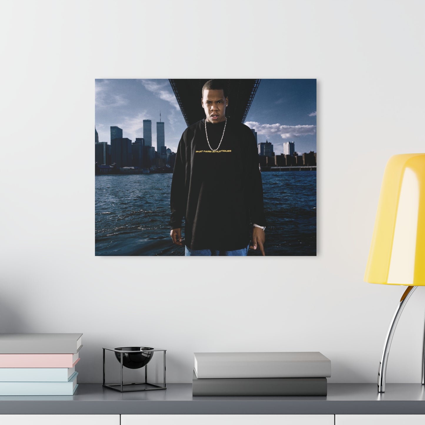 Jay-Z NYC Twin Towers Modern Acrylic Print Wall Art - Urban Vibes with French Cleat Hanging