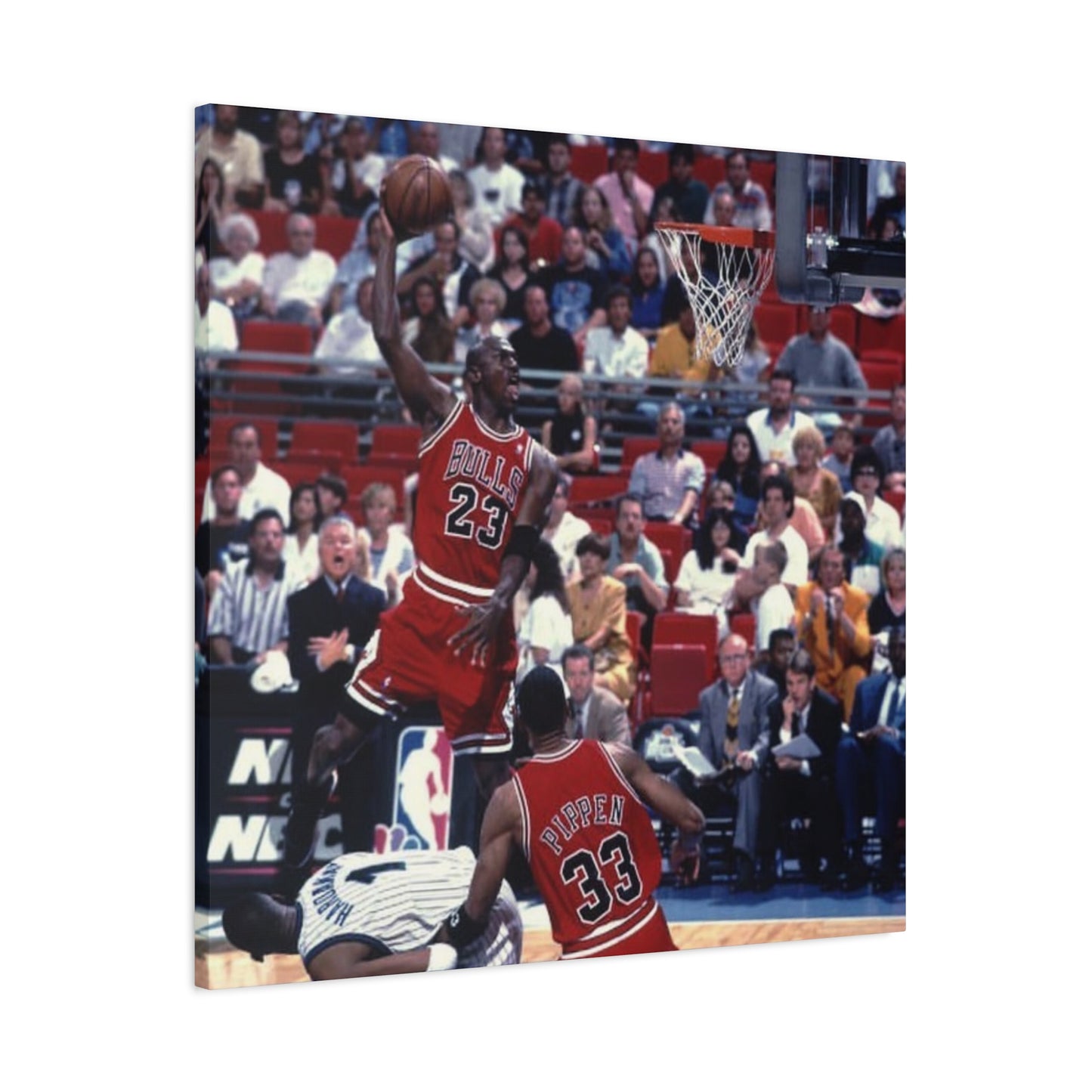 Michael Jordan Basketball Poster Canvas Art - Iconic Dunk Scene