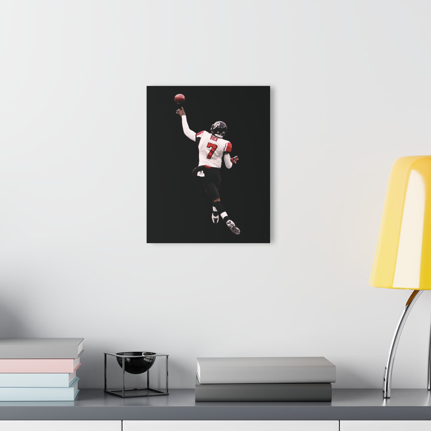 Mike Vick Falcons #7 MVP Madden Dynamic Sports Acrylic Print - French Cleat Hanging Decor for Athletes