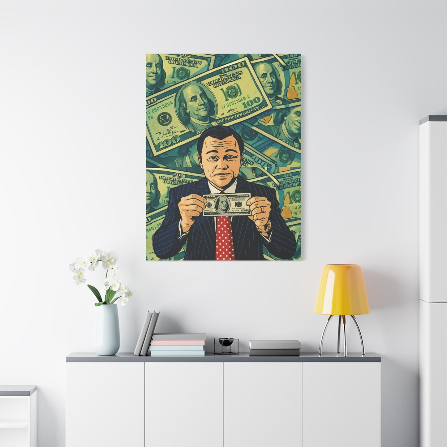 Sell Me This Canvas” – Inspired by The Wolf of Wall Street - Money Motivation Canvas Wall Art - Stretched Matte Print