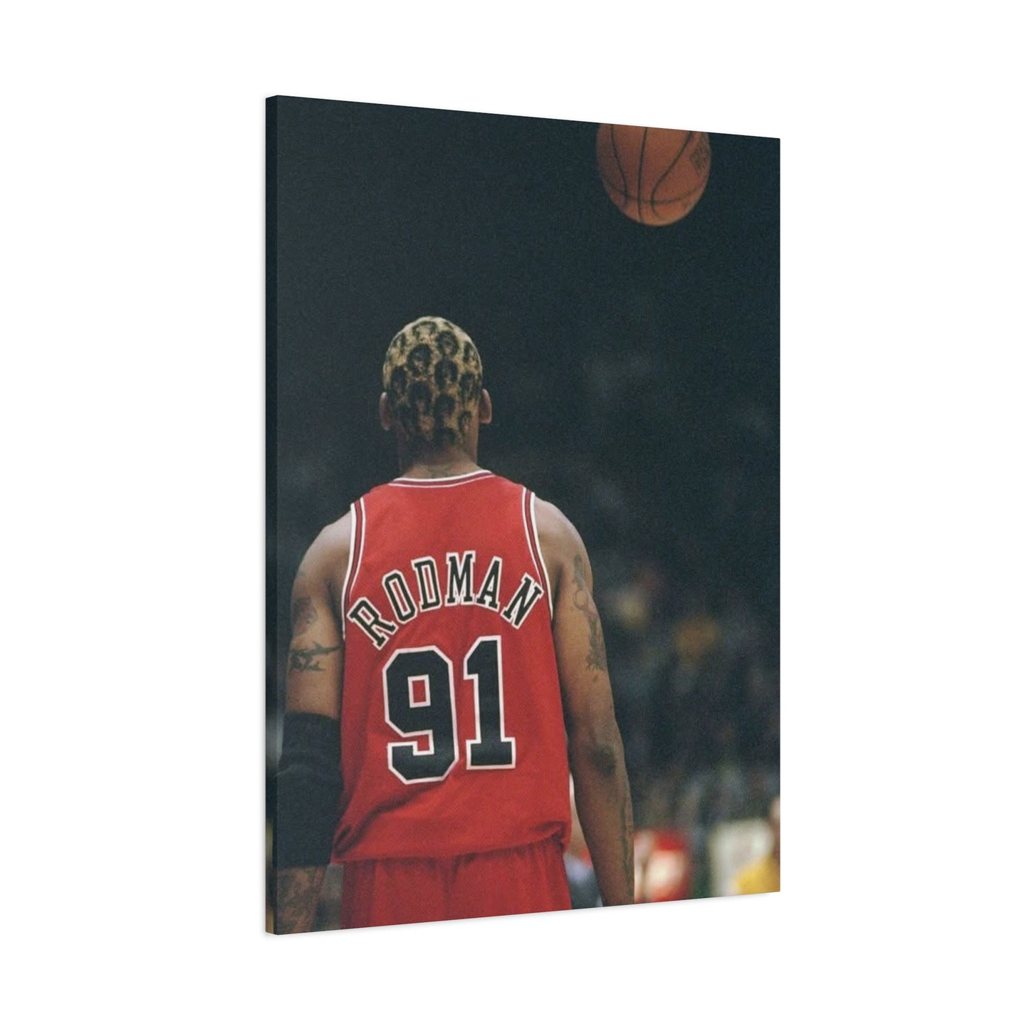 Dennis Rodman Canvas Wall Art - Stretched Matte Print for Basketball Fans