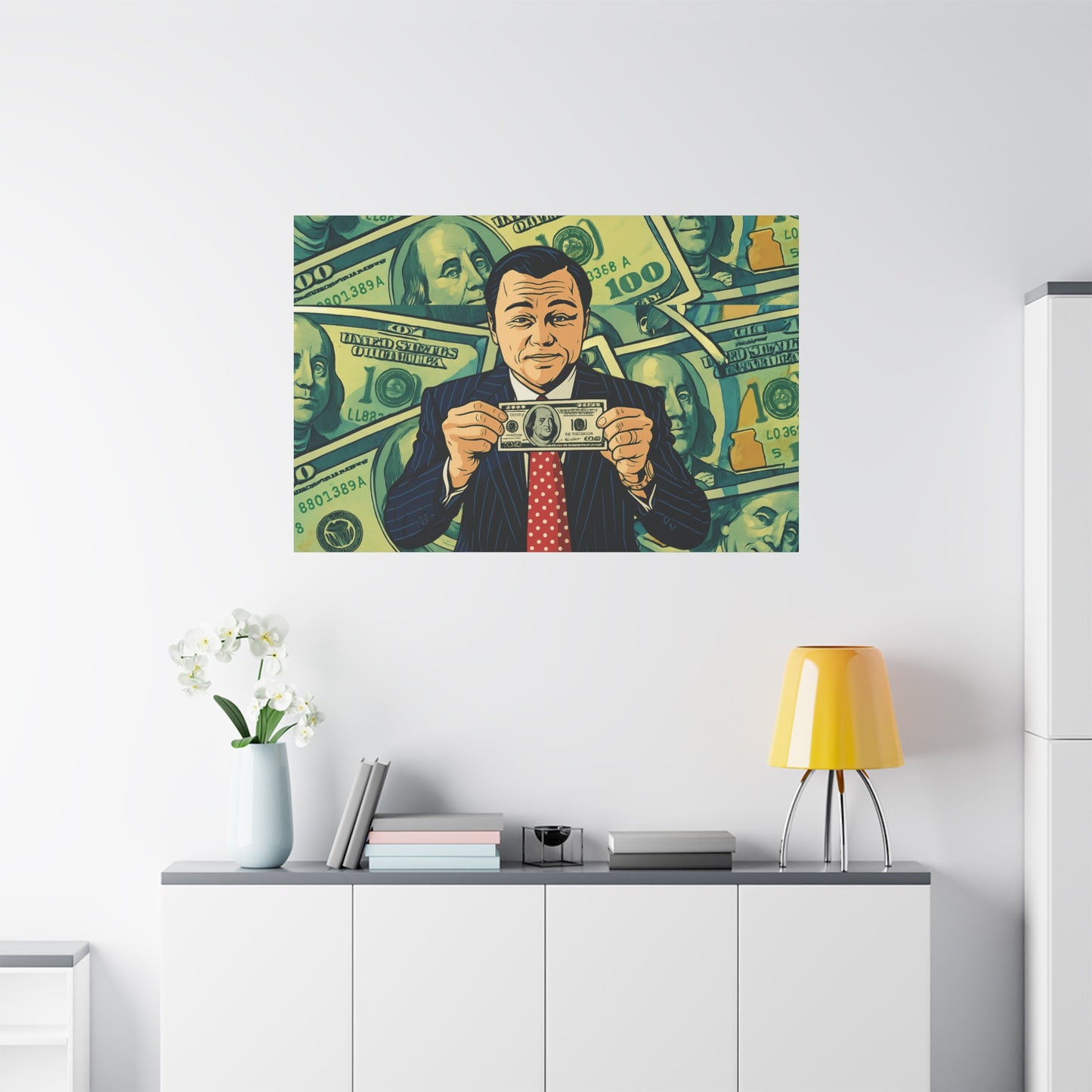 Sell Me This Canvas” – Inspired by The Wolf of Wall Street - Money Motivation Canvas Wall Art - Stretched Matte Print