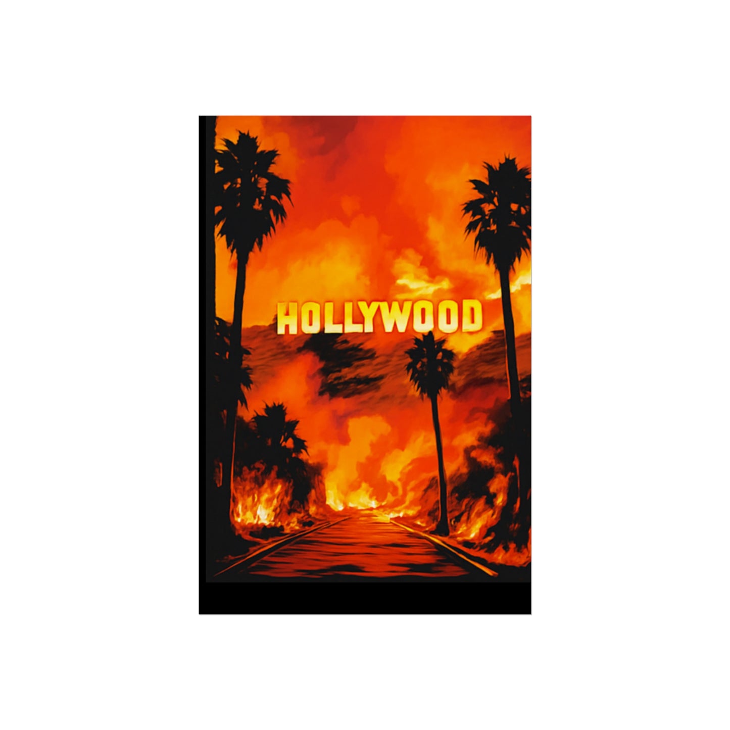 Hollywood Fine Art Poster - Bold Sunset Landscape Wall Decor