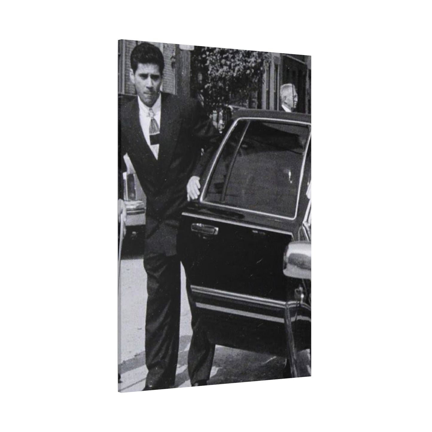 The Streets Are Watching _ Skinny Joey Merlino Vintage Black and White Canvas Art - 1.25" Stretched Matte Print