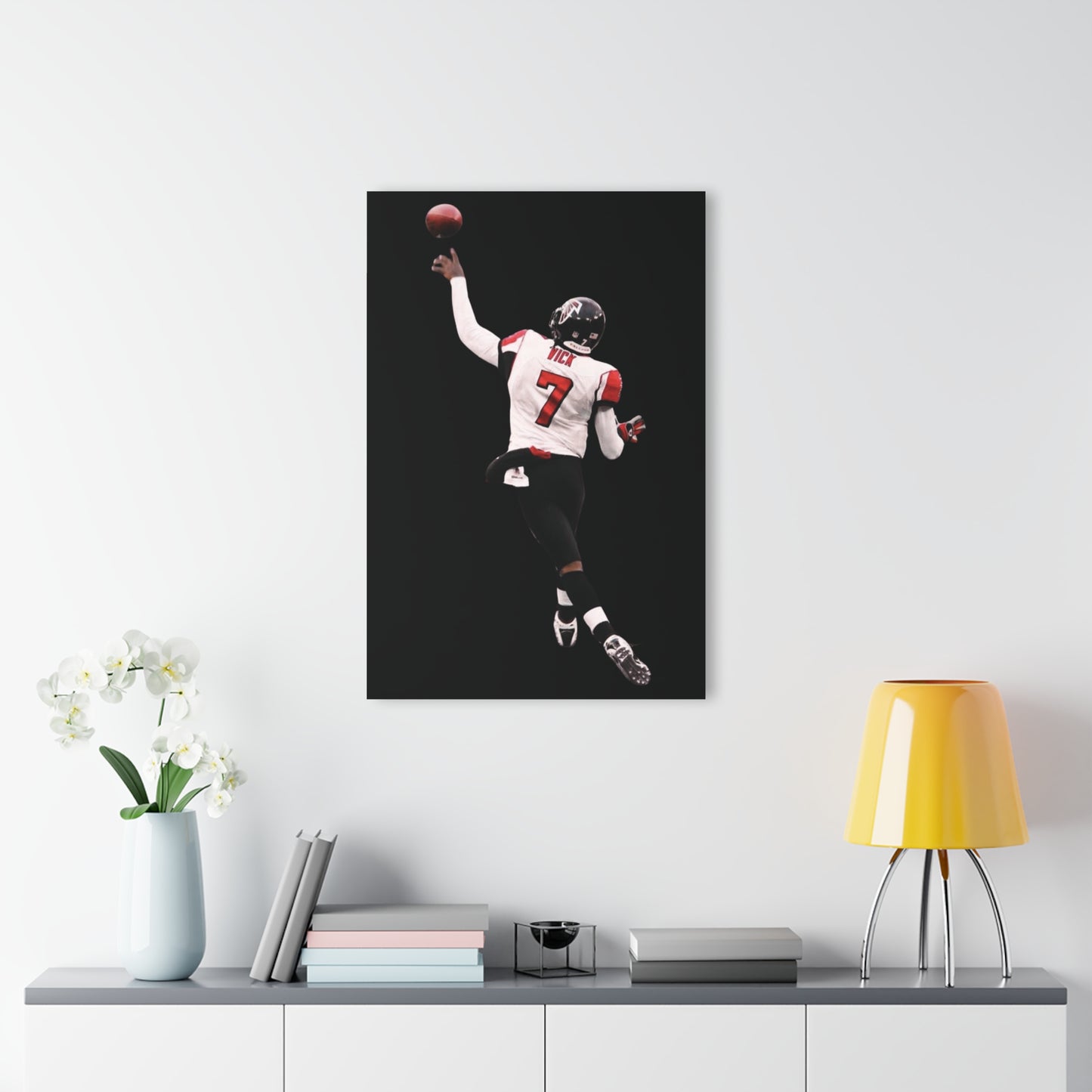Mike Vick Falcons #7 MVP Madden Dynamic Sports Acrylic Print - French Cleat Hanging Decor for Athletes