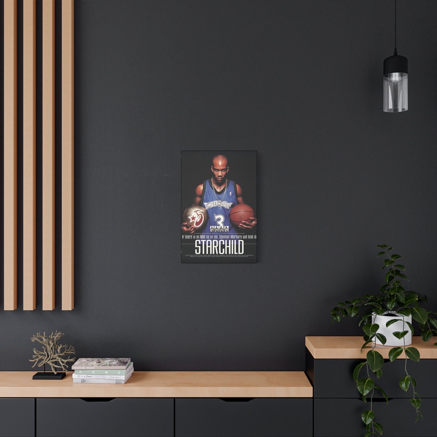 Starchild – Stephon Marbury Timberwolves Rookie Year Wall Art - Starchild Basketball Poster - Perfect for Sports Fans