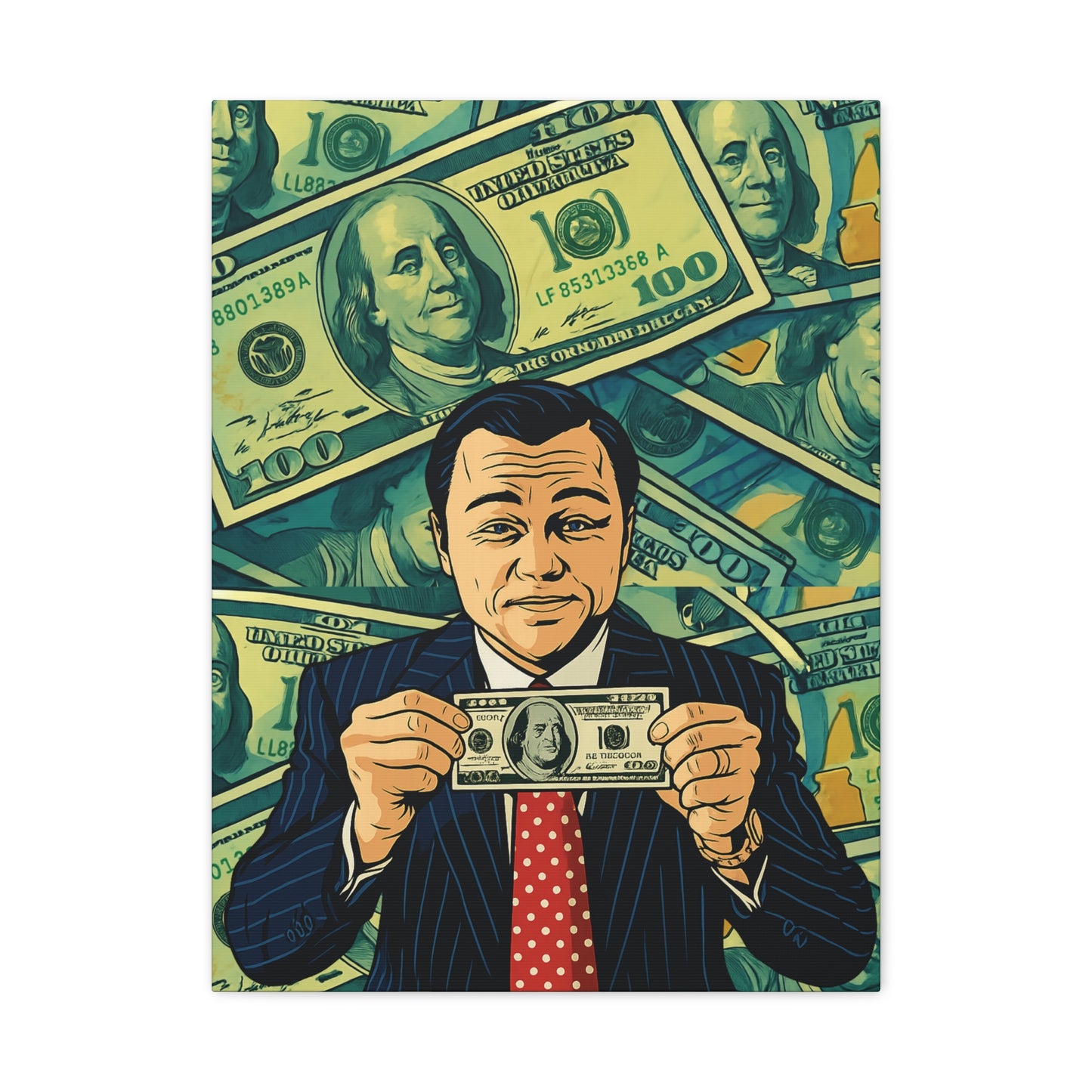 Sell Me This Canvas” – Inspired by The Wolf of Wall Street - Money Motivation Canvas Wall Art - Stretched Matte Print