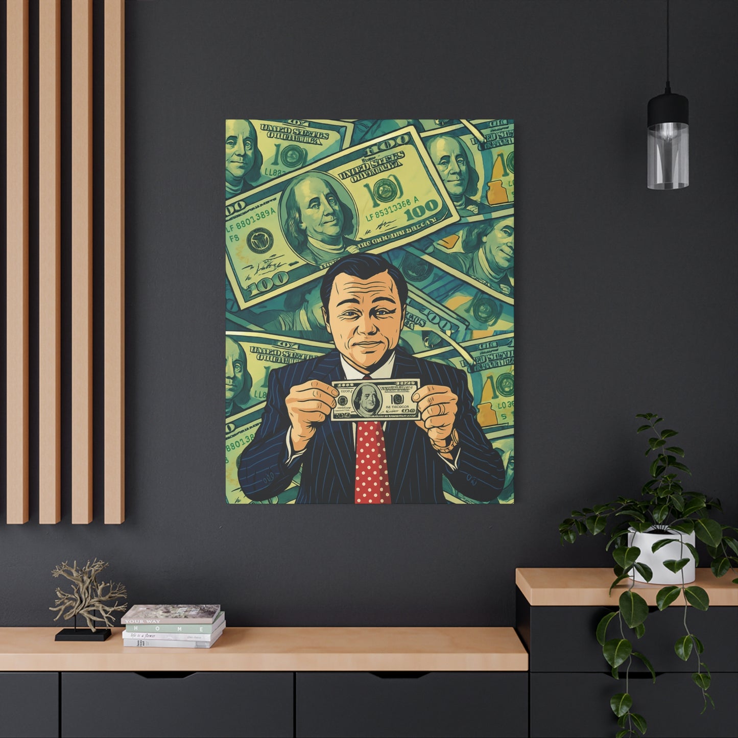Sell Me This Canvas” – Inspired by The Wolf of Wall Street - Money Motivation Canvas Wall Art - Stretched Matte Print
