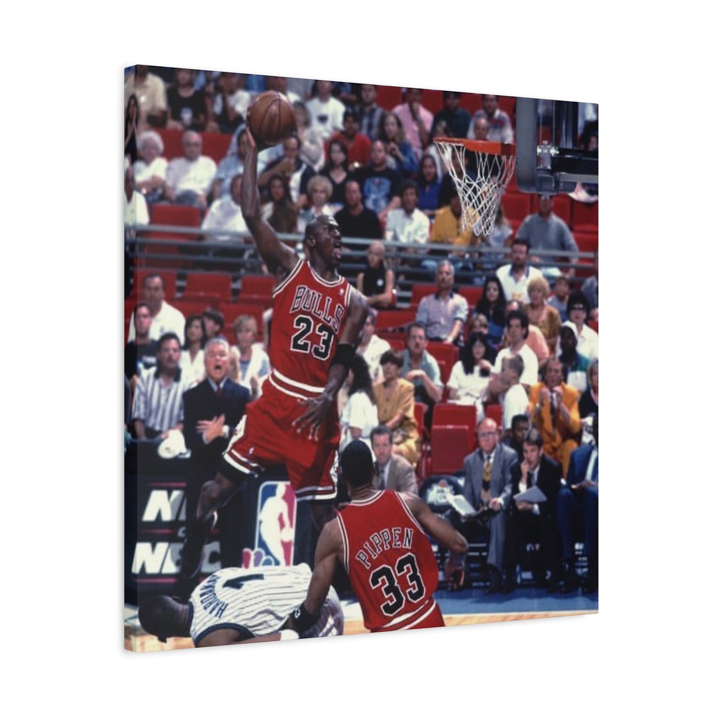Michael Jordan Basketball Poster Canvas Art - Iconic Dunk Scene