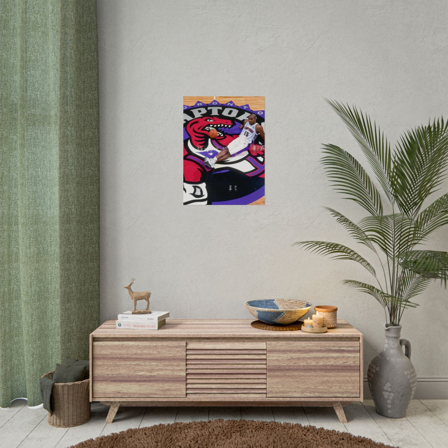 Vince Carter Toronto Raptors Rolled Poster - Basketball Fan Art for Sports Enthusiasts