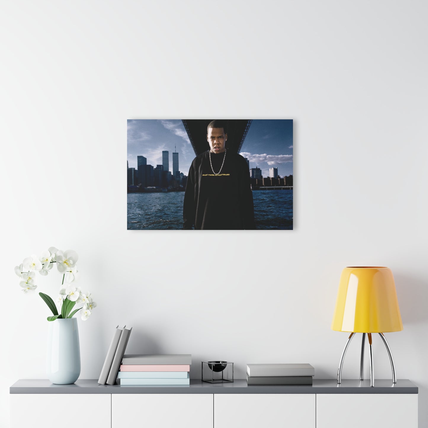 Jay-Z NYC Twin Towers Modern Acrylic Print Wall Art - Urban Vibes with French Cleat Hanging