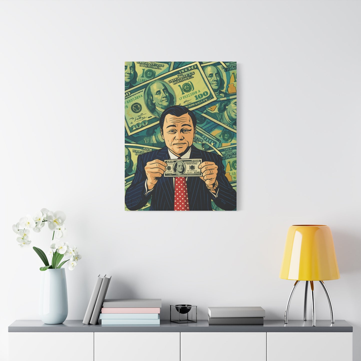 Sell Me This Canvas” – Inspired by The Wolf of Wall Street - Money Motivation Canvas Wall Art - Stretched Matte Print