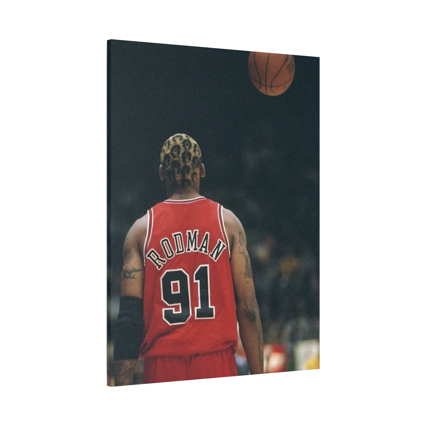 Dennis Rodman Canvas Wall Art - Stretched Matte Print for Basketball Fans