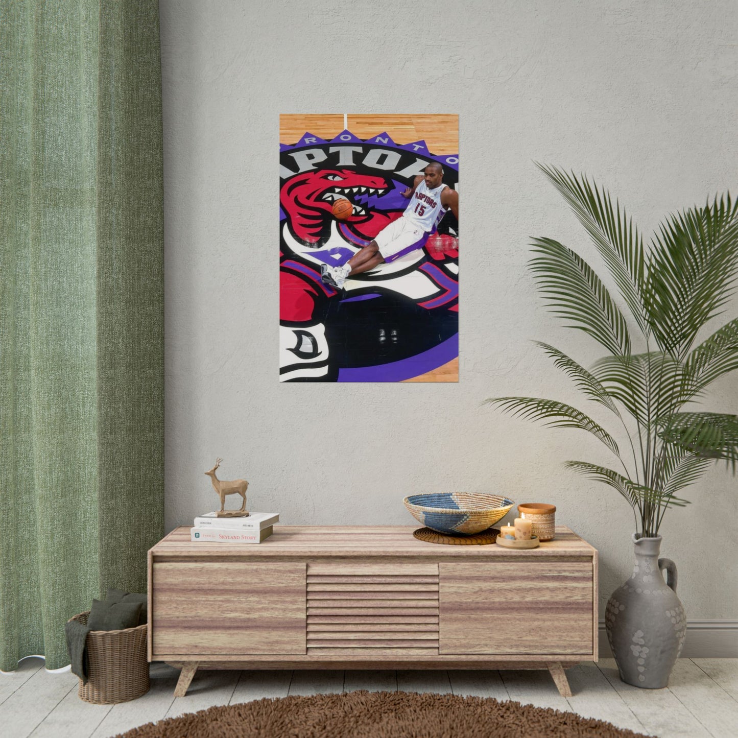 Vince Carter Toronto Raptors Rolled Poster - Basketball Fan Art for Sports Enthusiasts