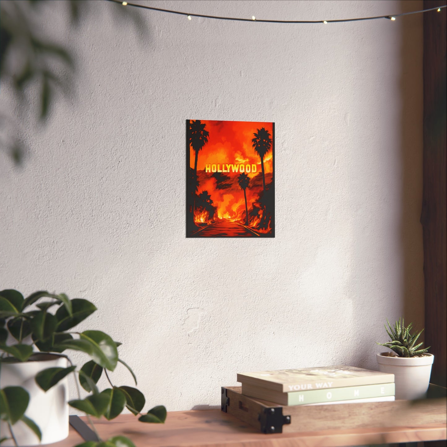 Hollywood Fine Art Poster - Bold Sunset Landscape Wall Decor