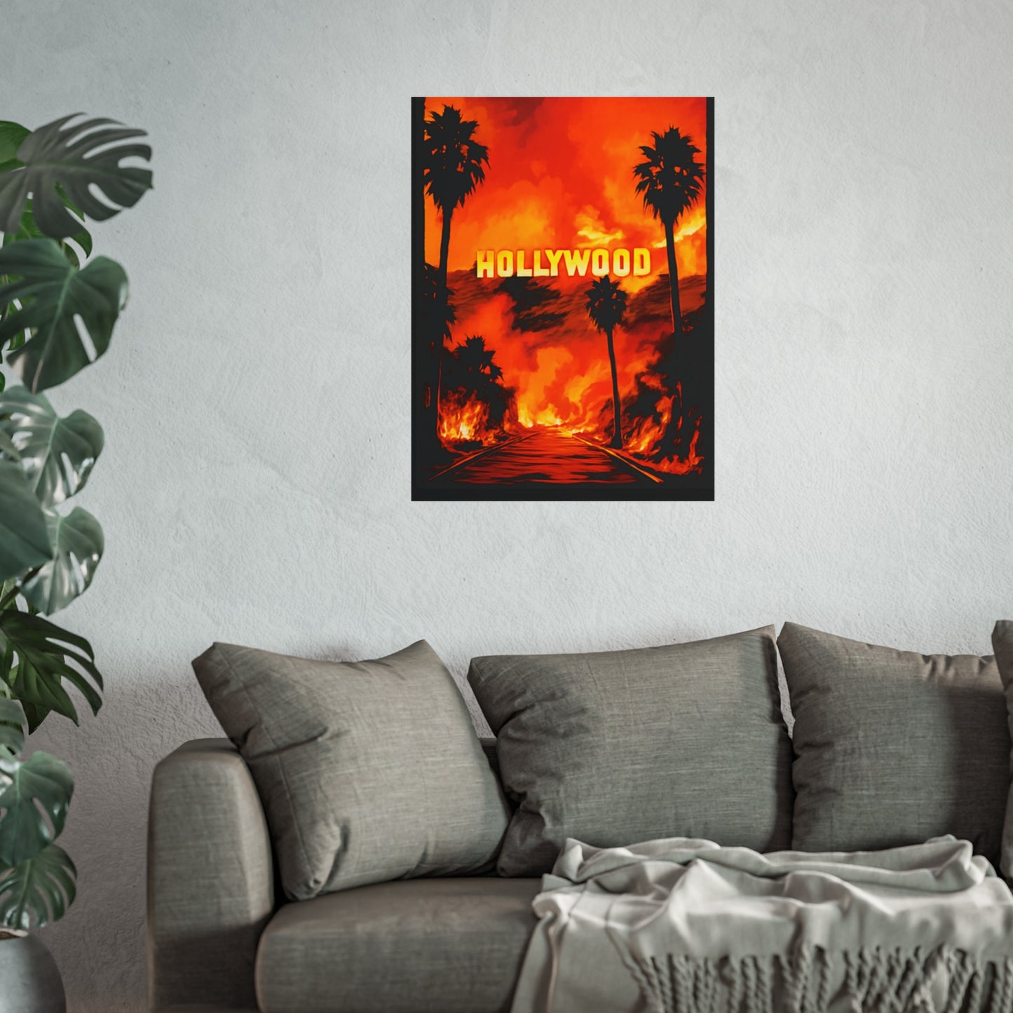 Hollywood Fine Art Poster - Bold Sunset Landscape Wall Decor