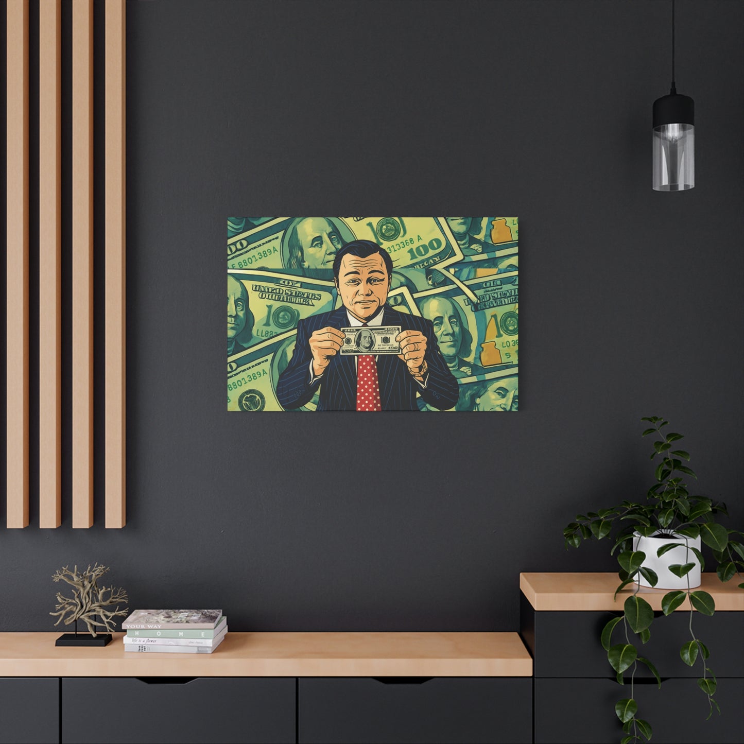 Sell Me This Canvas” – Inspired by The Wolf of Wall Street - Money Motivation Canvas Wall Art - Stretched Matte Print