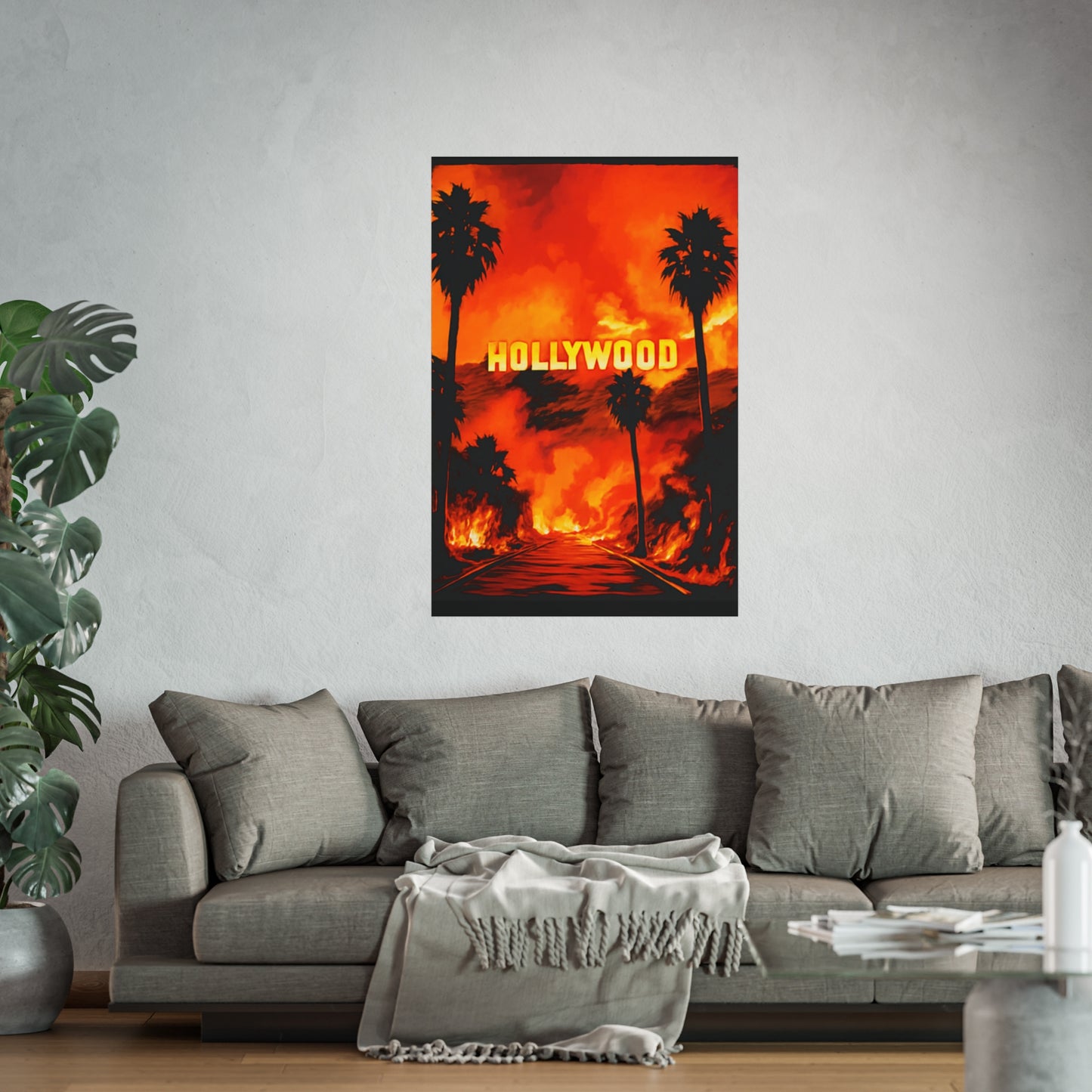 Hollywood Fine Art Poster - Bold Sunset Landscape Wall Decor