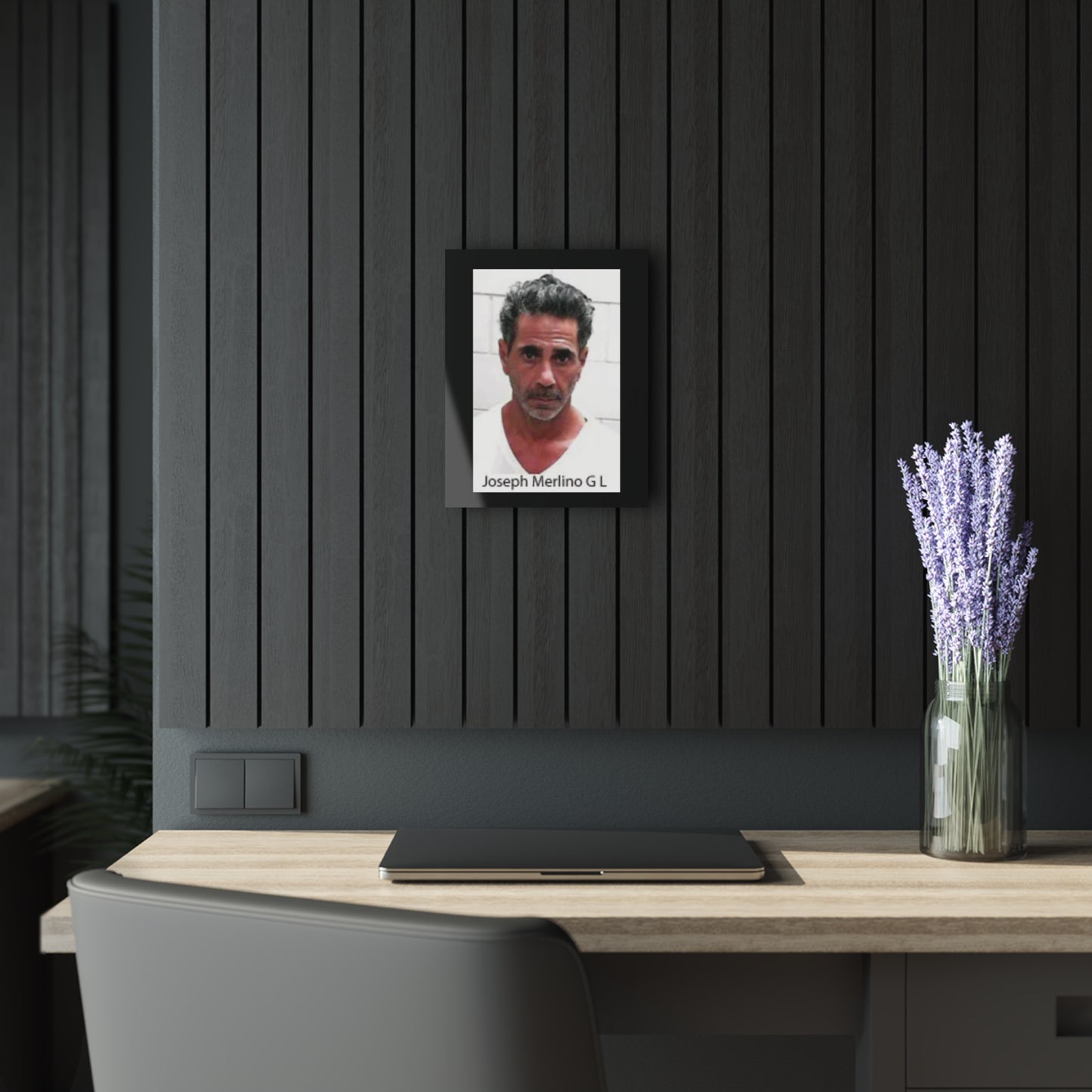 Against All Odds - A Real Man’s Man - Skinny Joey Merlino Mug Shot Philly’s Own Sleek Acrylic Wall Art