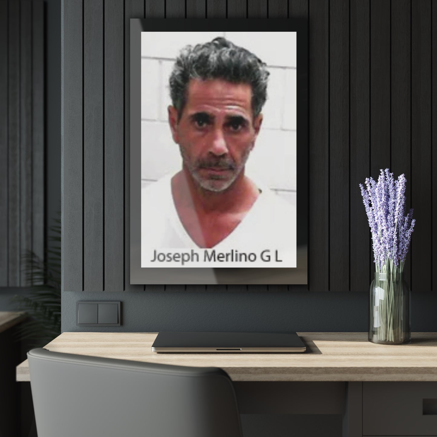 Against All Odds - A Real Man’s Man - Skinny Joey Merlino Mug Shot Philly’s Own Sleek Acrylic Wall Art