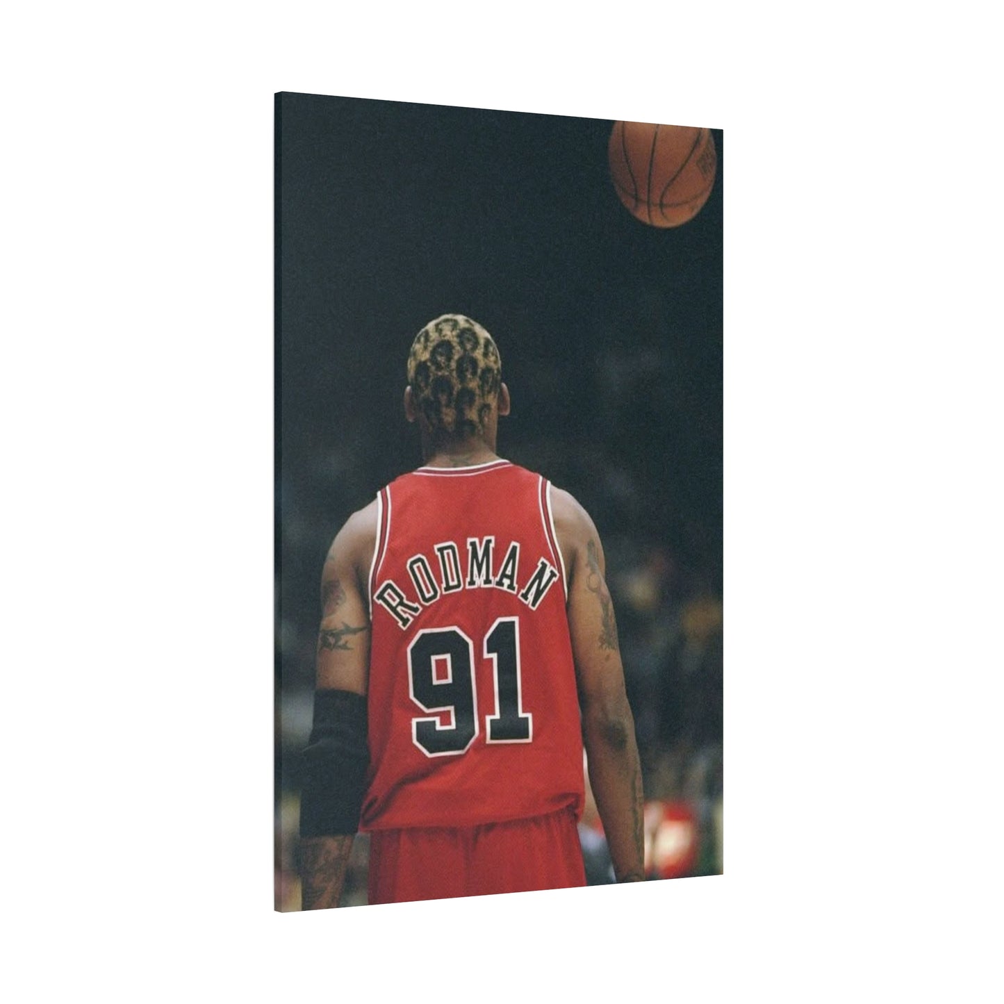 Dennis Rodman Canvas Wall Art - Stretched Matte Print for Basketball Fans