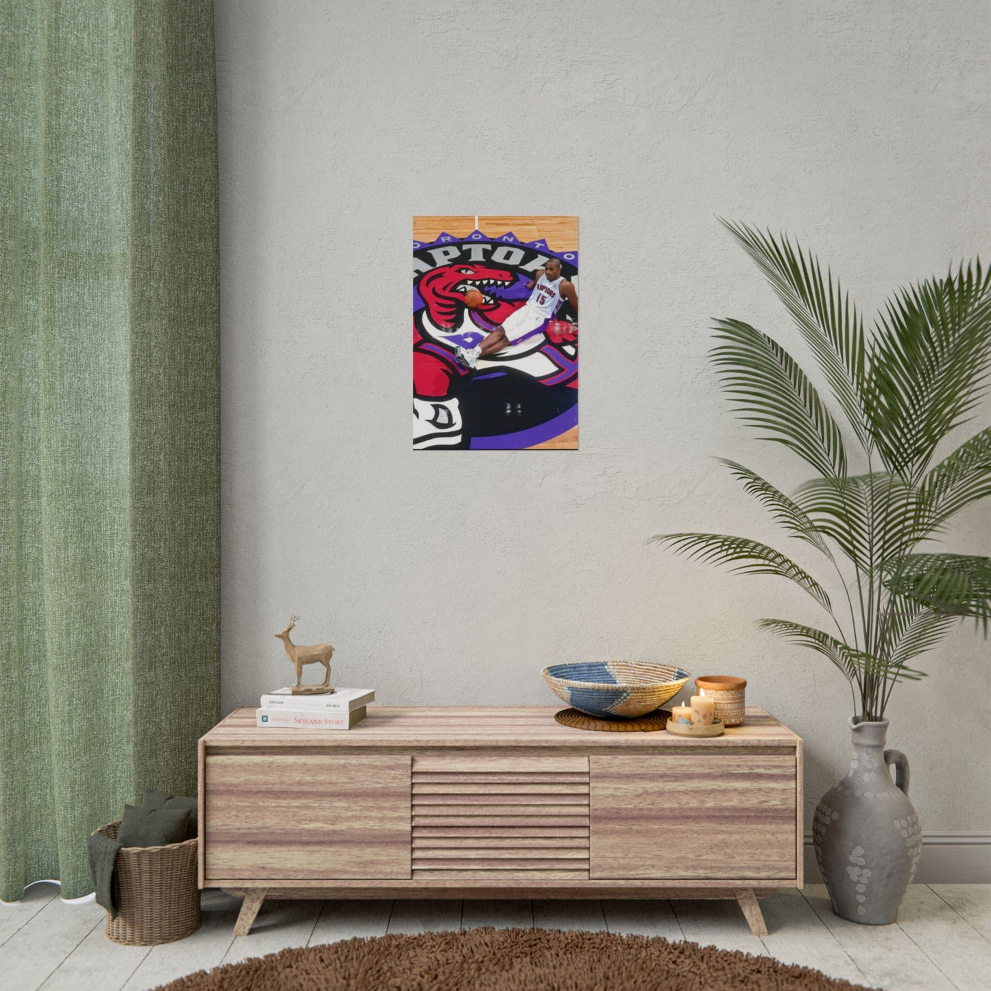 Vince Carter Toronto Raptors Rolled Poster - Basketball Fan Art for Sports Enthusiasts