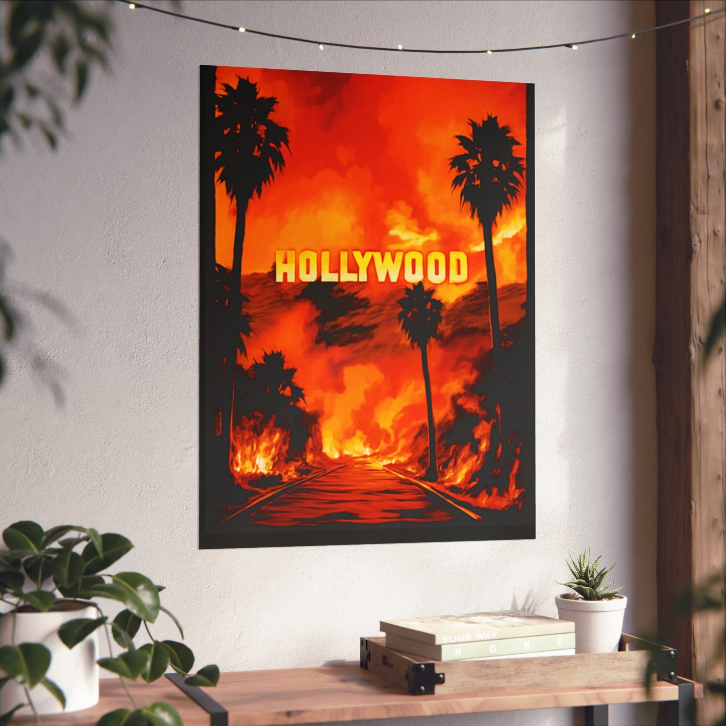 Hollywood Fine Art Poster - Bold Sunset Landscape Wall Decor